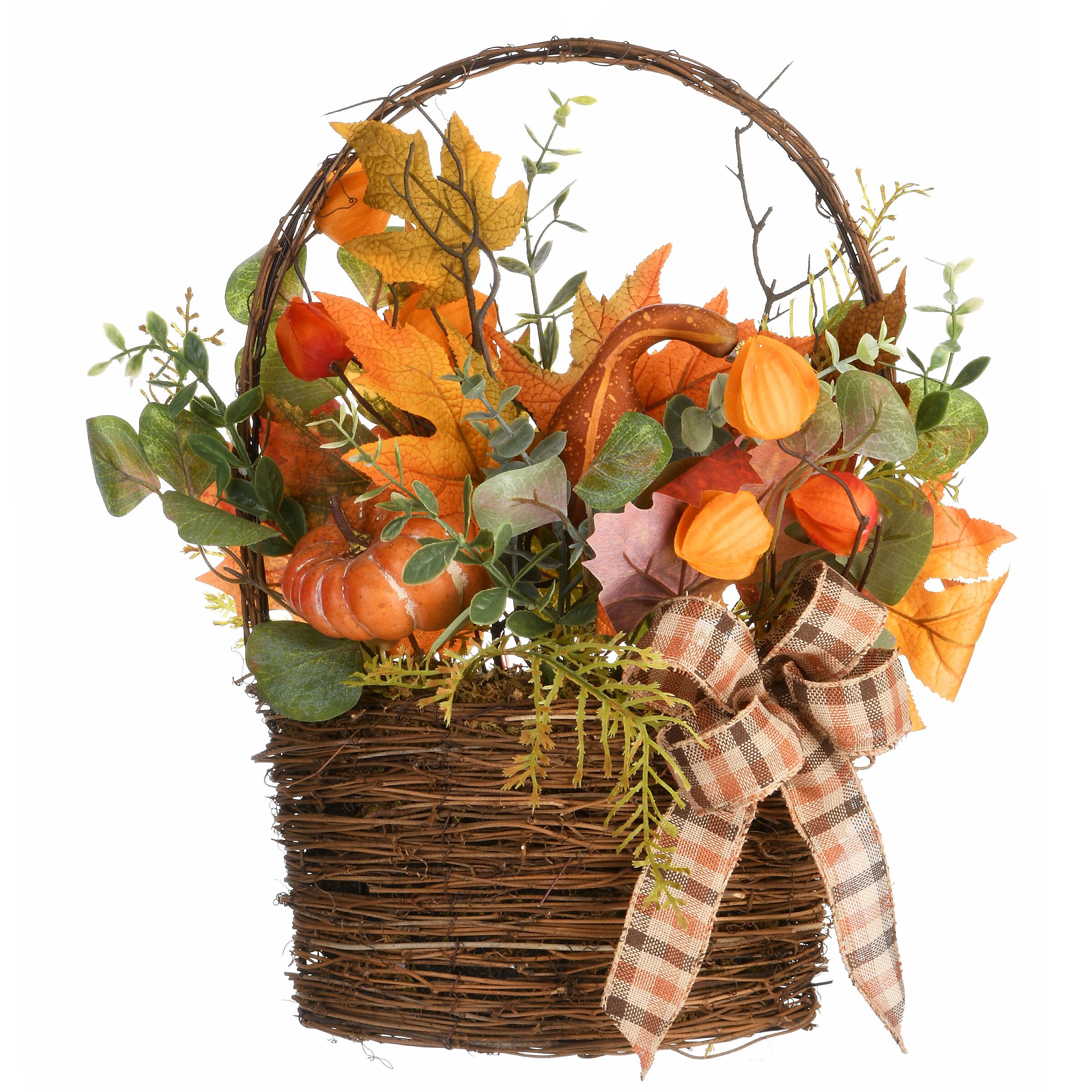 15" Harvest Wall Basket with Bow Michaels
