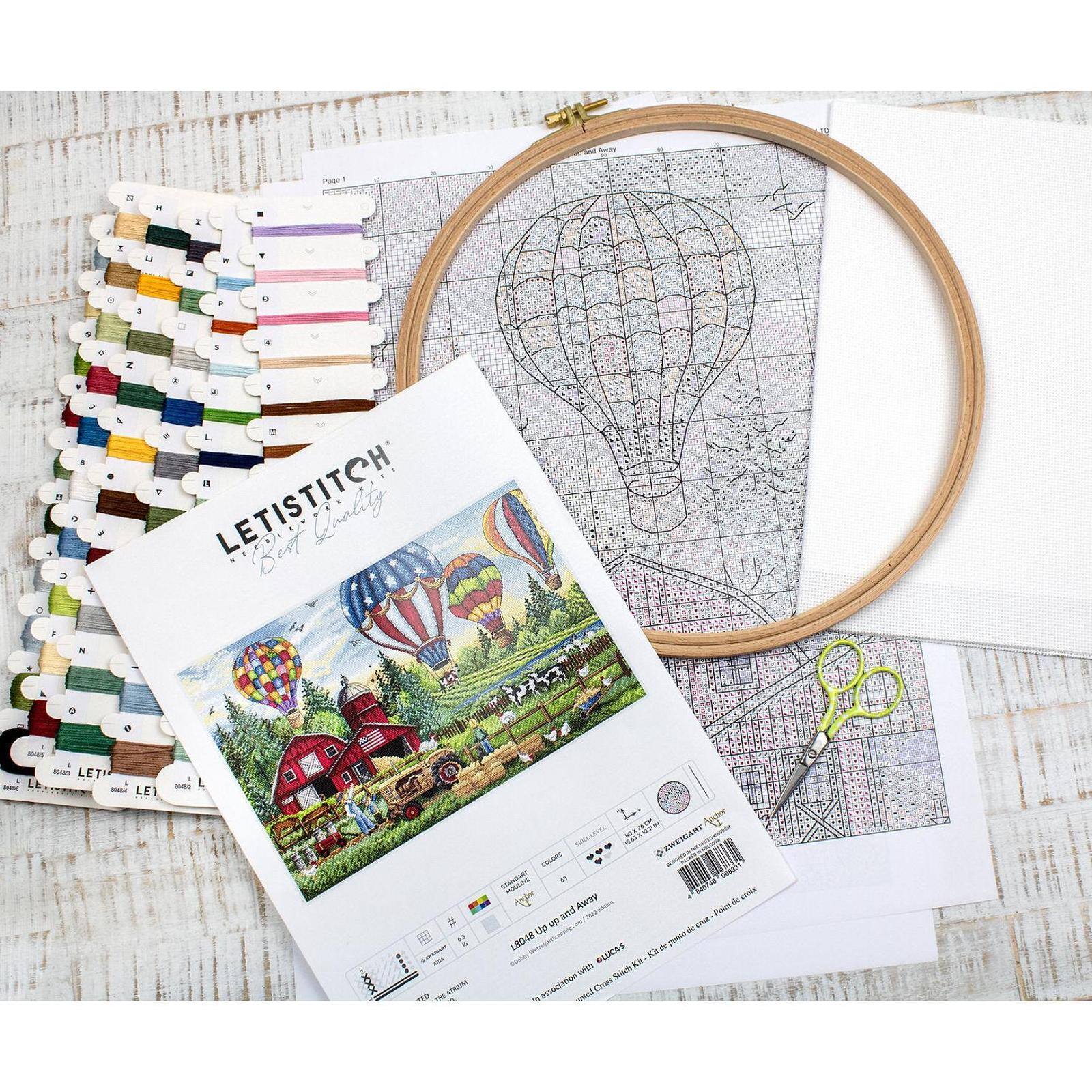 Letistitch Up Up and Away Counted Cross Stitch Kit
