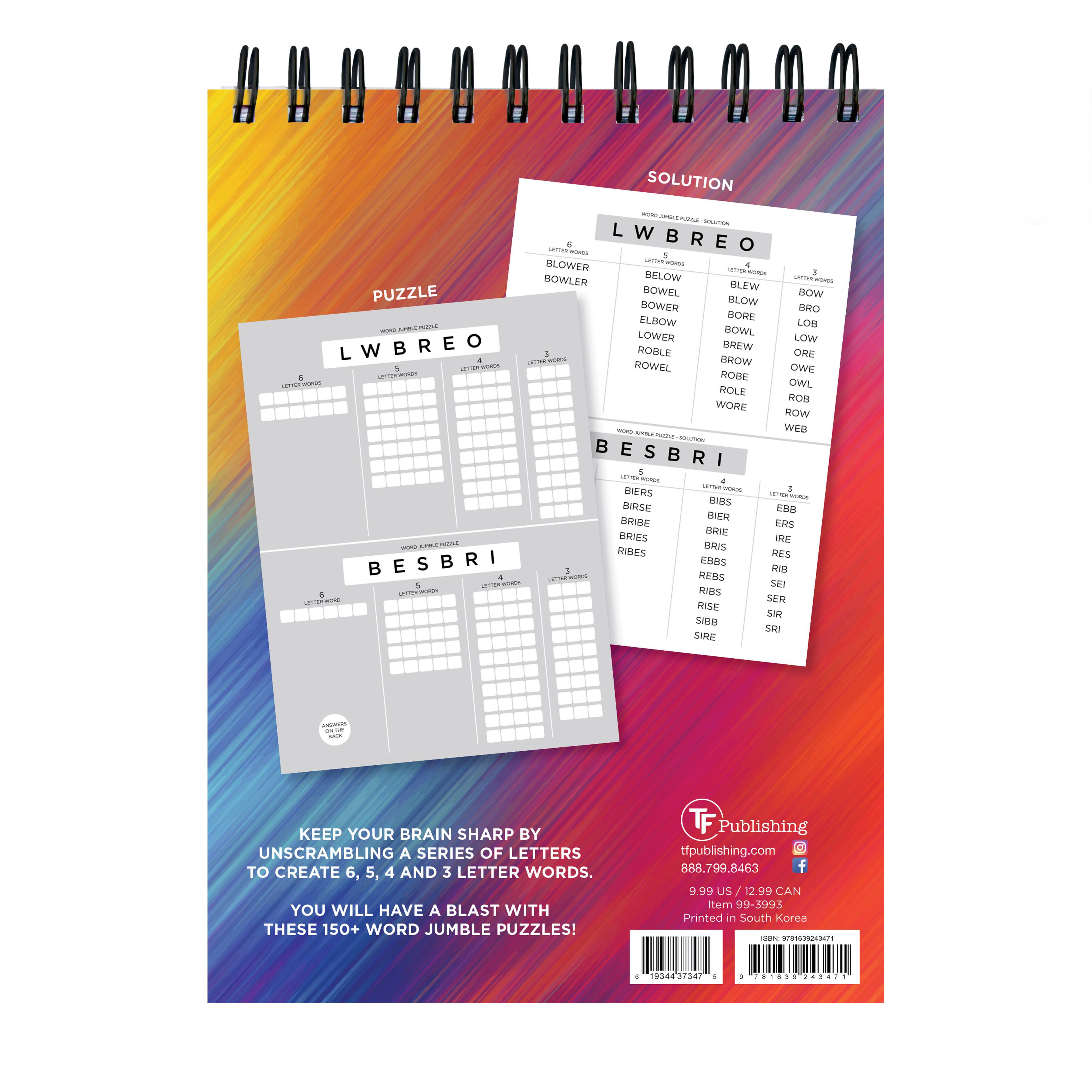TF Publishing Word Jumble Puzzle Book