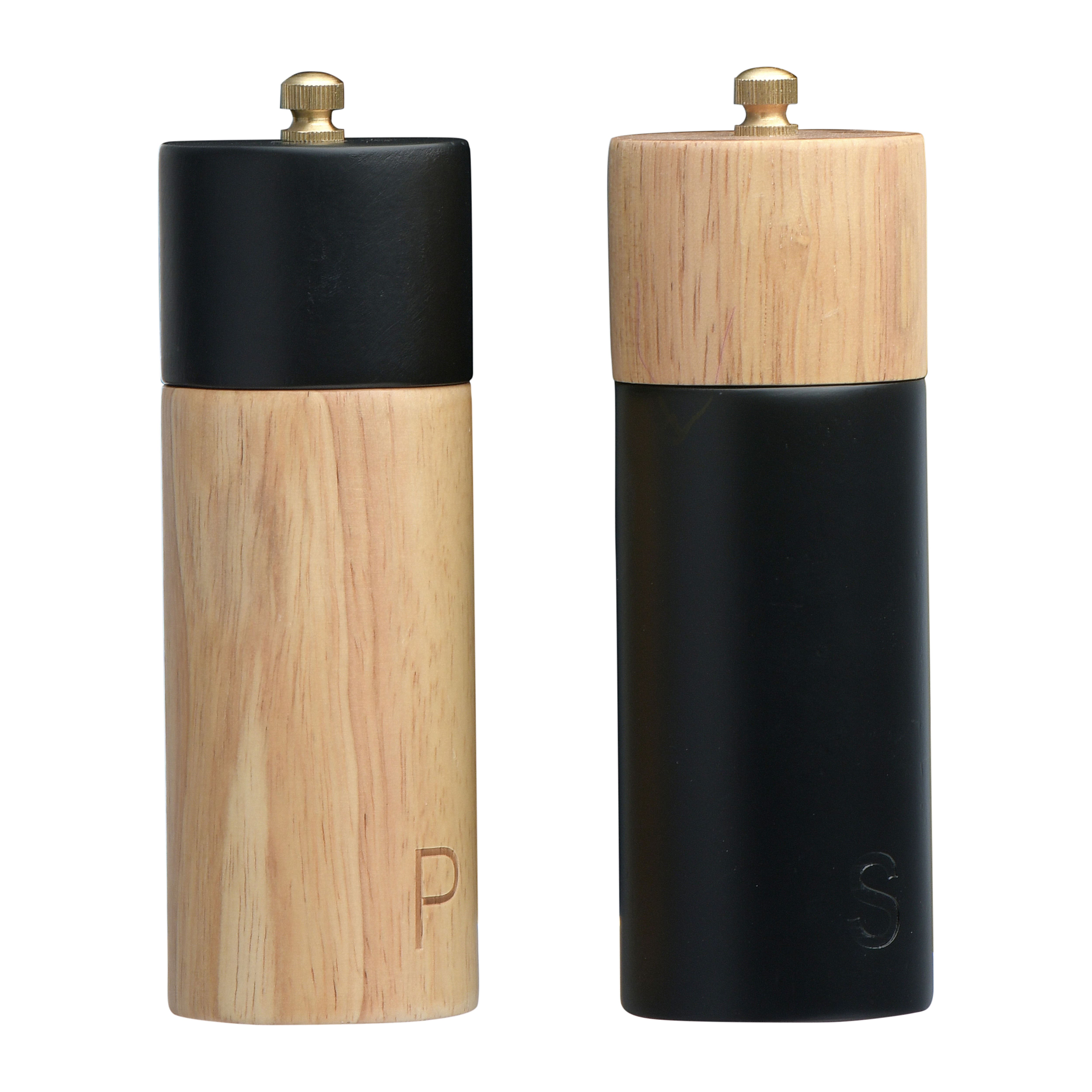 Hello Honey® Two-Tone Rubber Salt & Pepper Mills