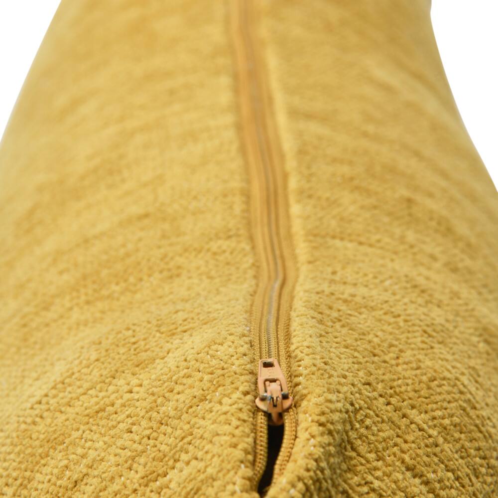 Hello Honey&#xAE; Yellow Chenille Lumbar Pillow with Tassels