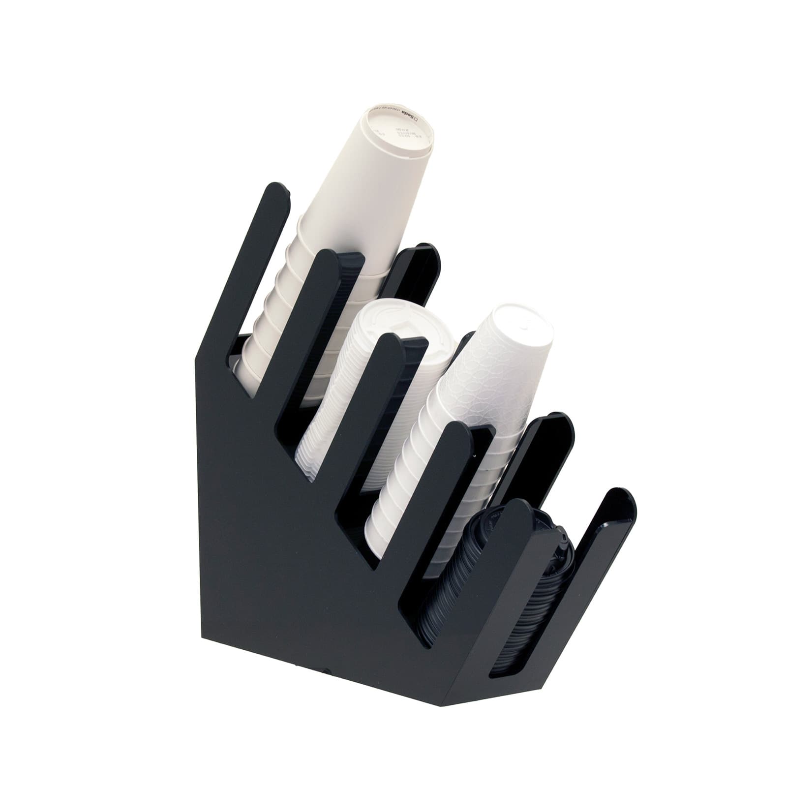 Mind Reader 4 Compartment Acrylic Cup & Lid Storage Organizer