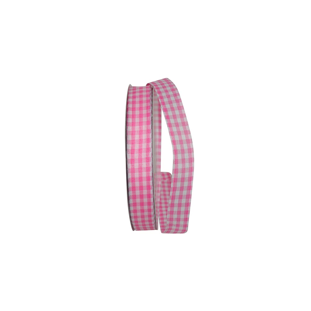 Reliant 7/8 Gingham Ribbon in Powder Pink | 7/8 x 25yd | Michaels