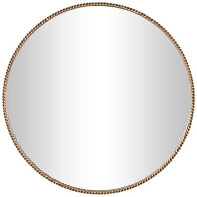 34" Gold Linked Chain Framed Round Wall Mirror | Michaels