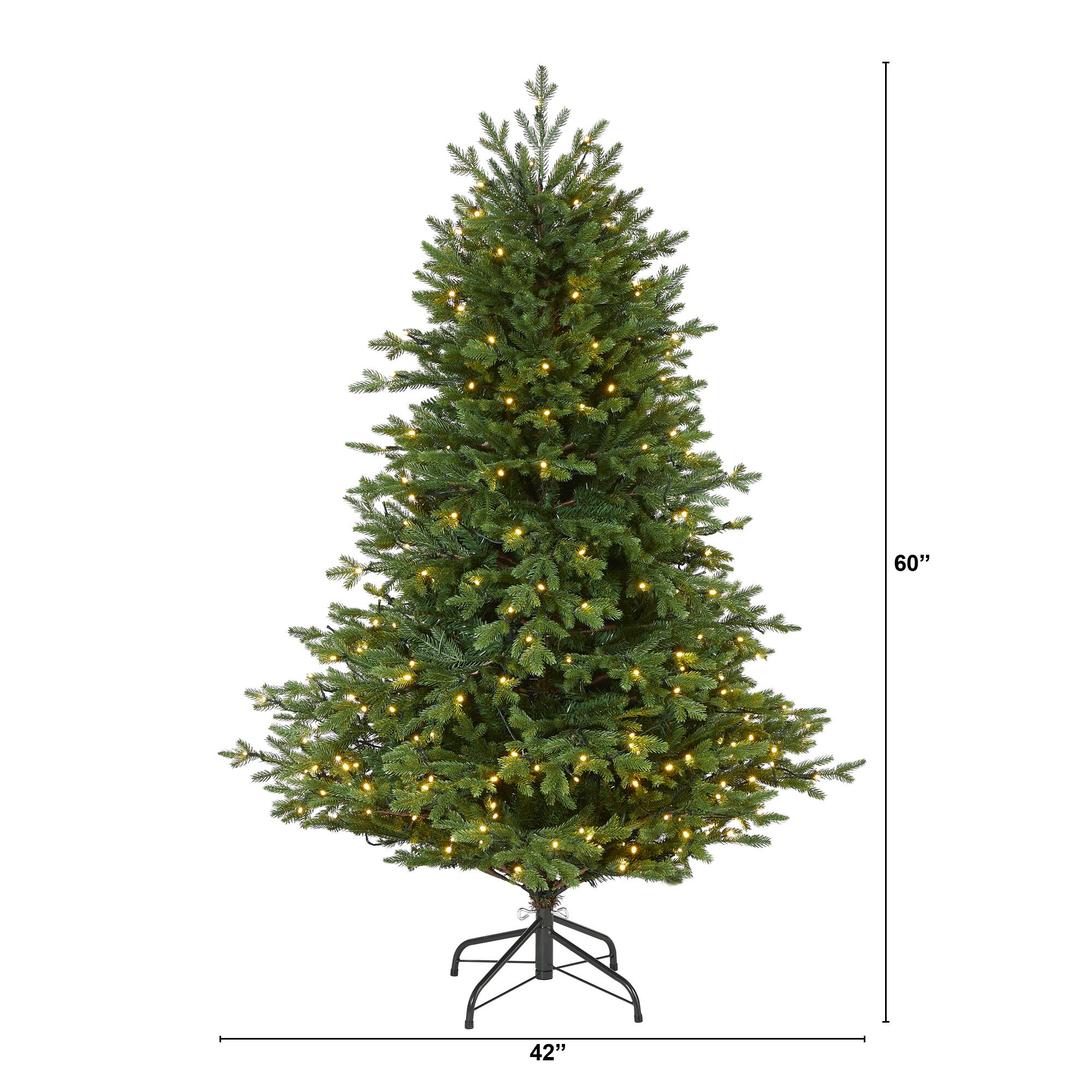 5ft. Pre-Lit Wyoming Spruce Artificial Christmas Tree with Clear LED Lights