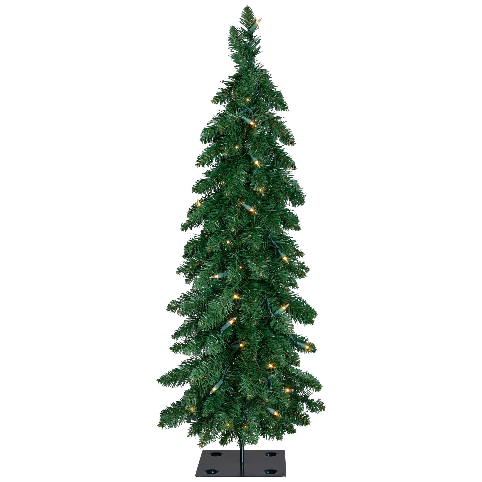 3ft. Pre-Lit Pencil Alpine Artificial Christmas Tree, Clear Lights