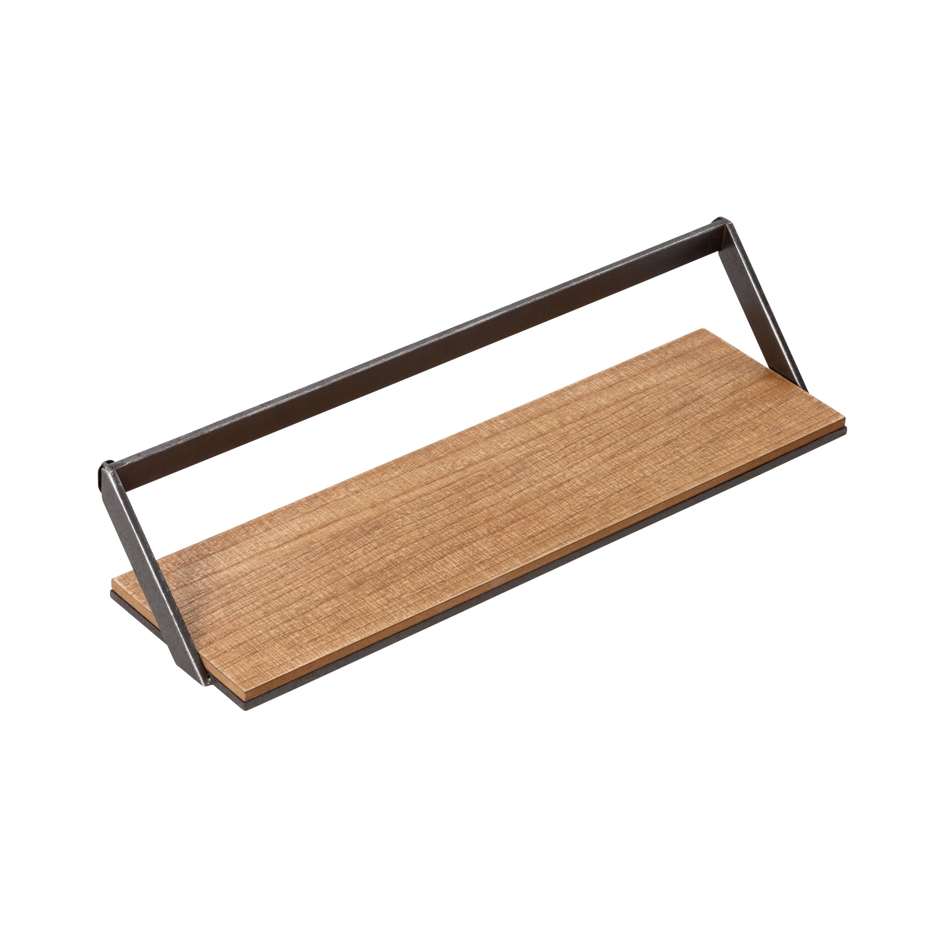 Honey Can Do Floating Decorative Metal & Wood Wall Shelves, 3ct.