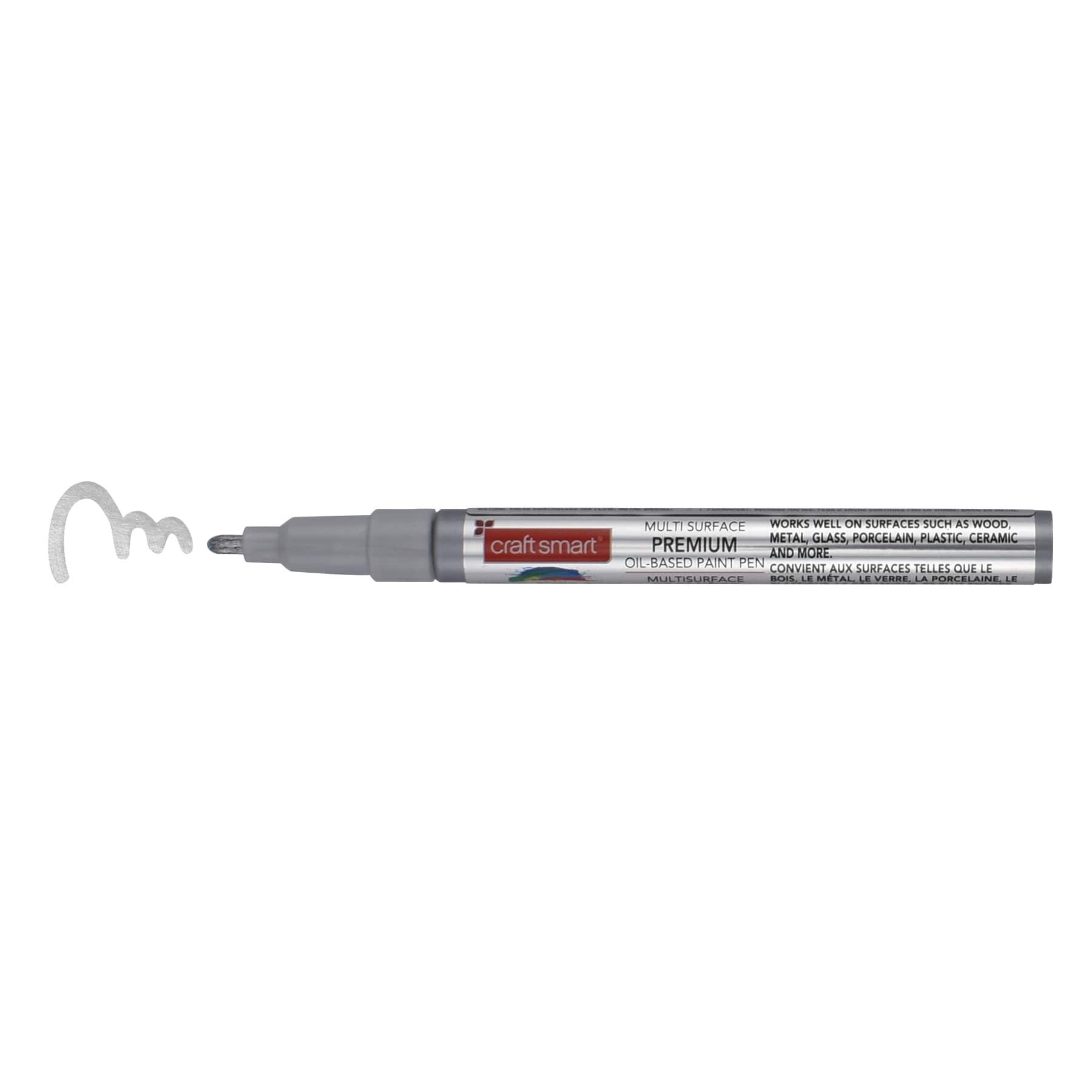Stylo multisurface de haute qualit&#xE9; &#xE0; peinture m&#xE9;tallis&#xE9;e &#xE0; base d&#x2019;huile avec pointe fine de Craft Smart