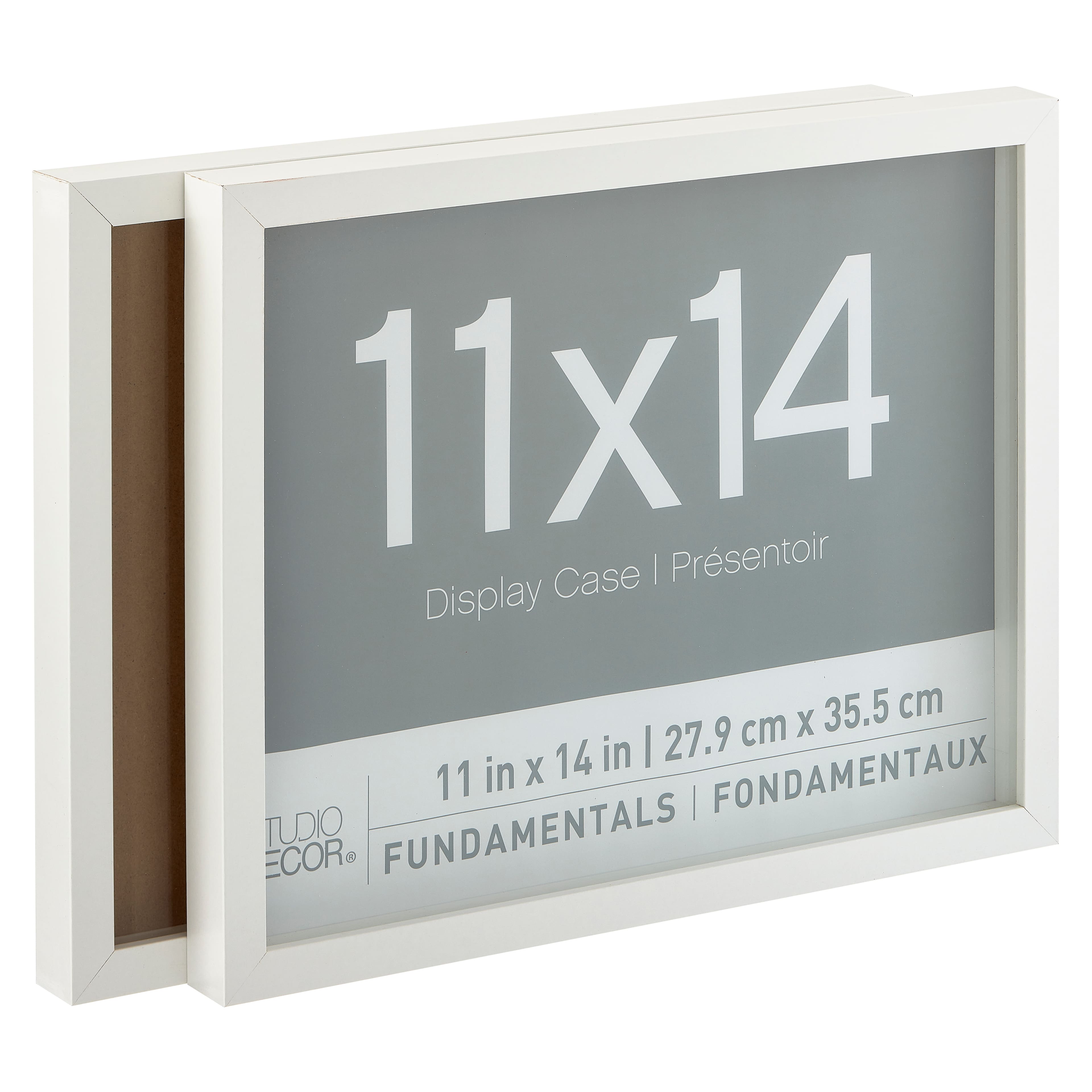 9 Packs: 2 ct. (18 total) White Fundamentals 11" x 14" Display Case by Studio Décor®