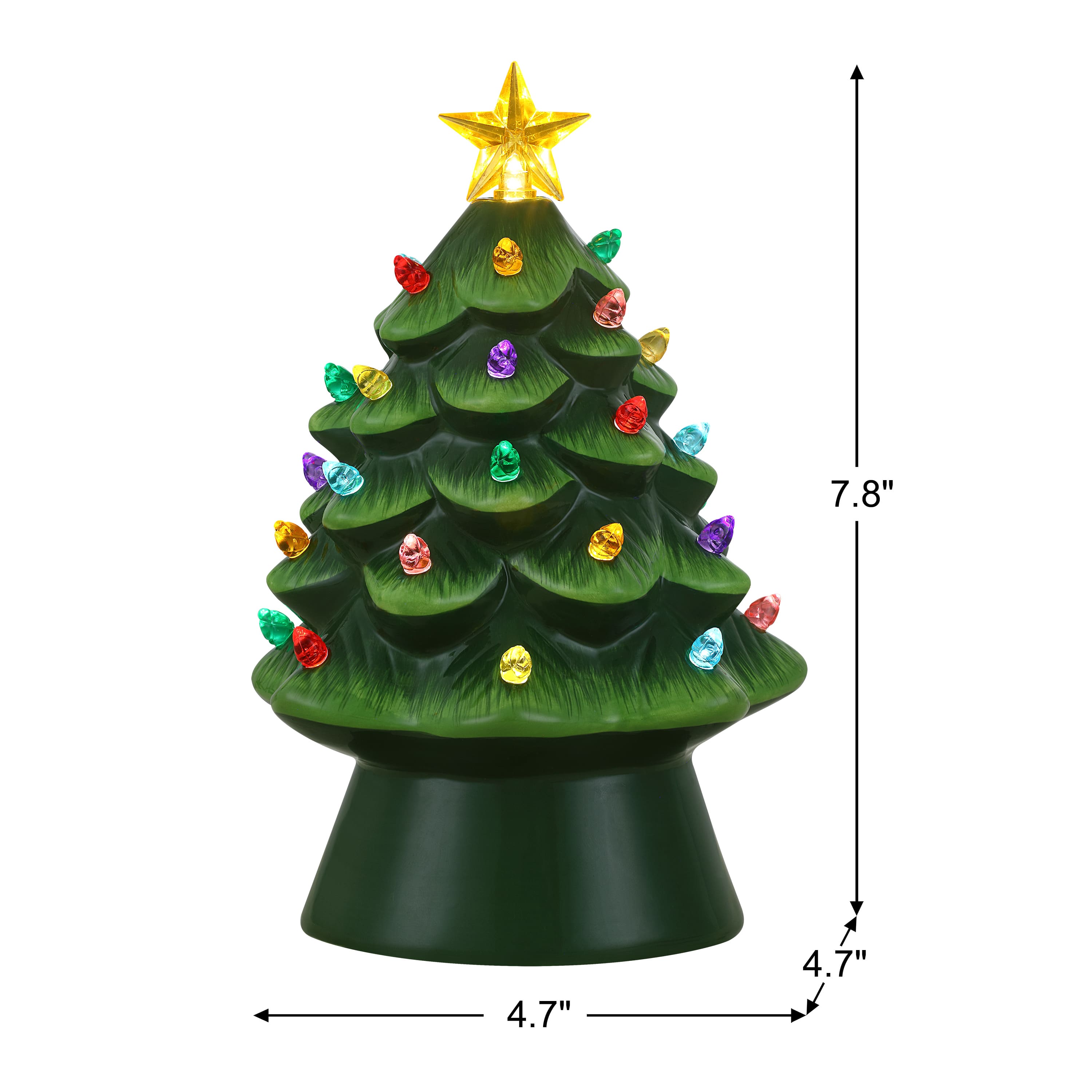 Mr. Christmas 8" Green Nostalgic Ceramic Tree