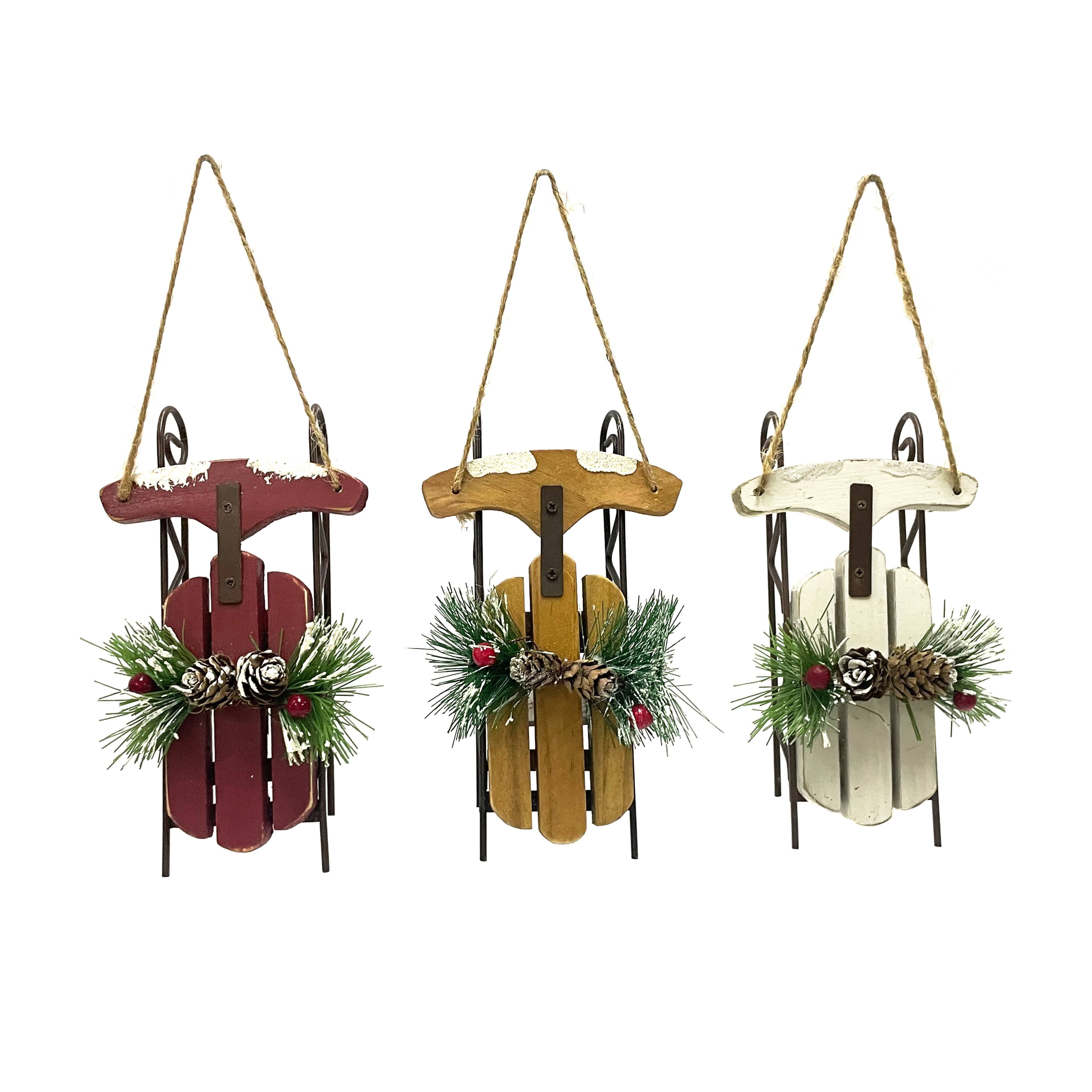 Assorted 6.5" Christmas Sled Ornament by Ashland® Collectible
