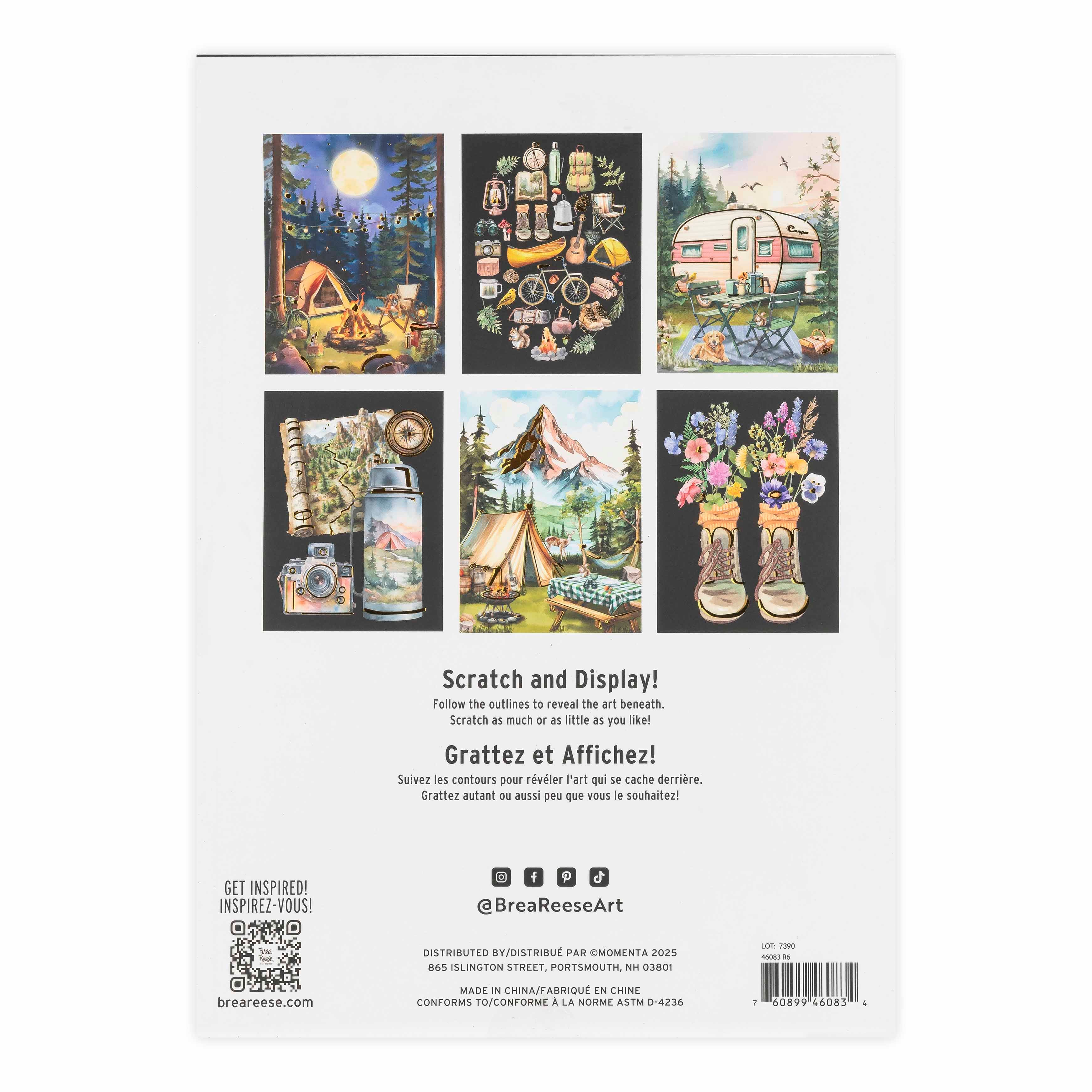 Brea Reese&#x2122; 9&#x22; x 12&#x22; Camping Scratch Art Paper Pad