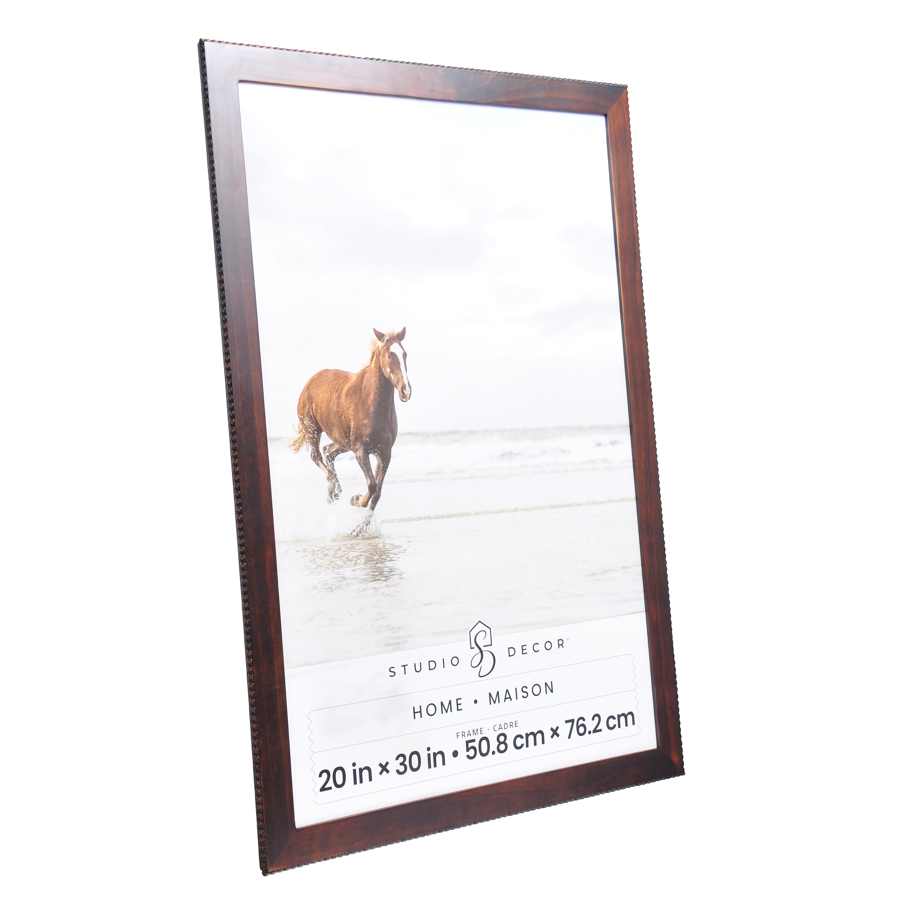 Home Brown with Beaded Edge Wood Wall Frame by Studio D&#xE9;cor&#xAE;
