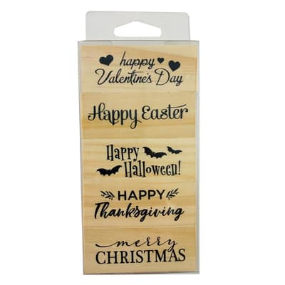 Holidays Wood Stamp Set by Recollections™ image