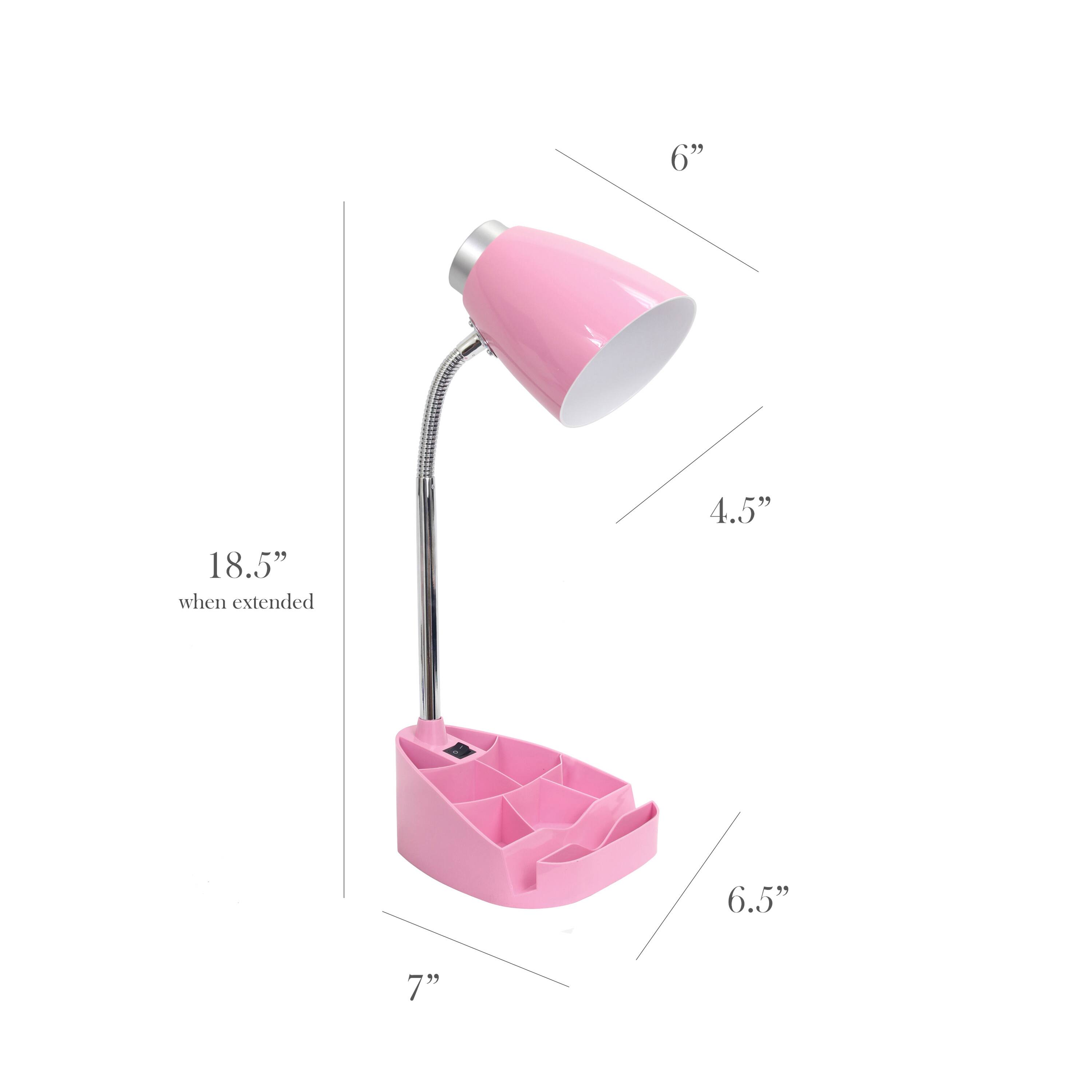 LimeLights 18.5&#x22; Gooseneck Organizer Desk Lamp with Tablet Stand