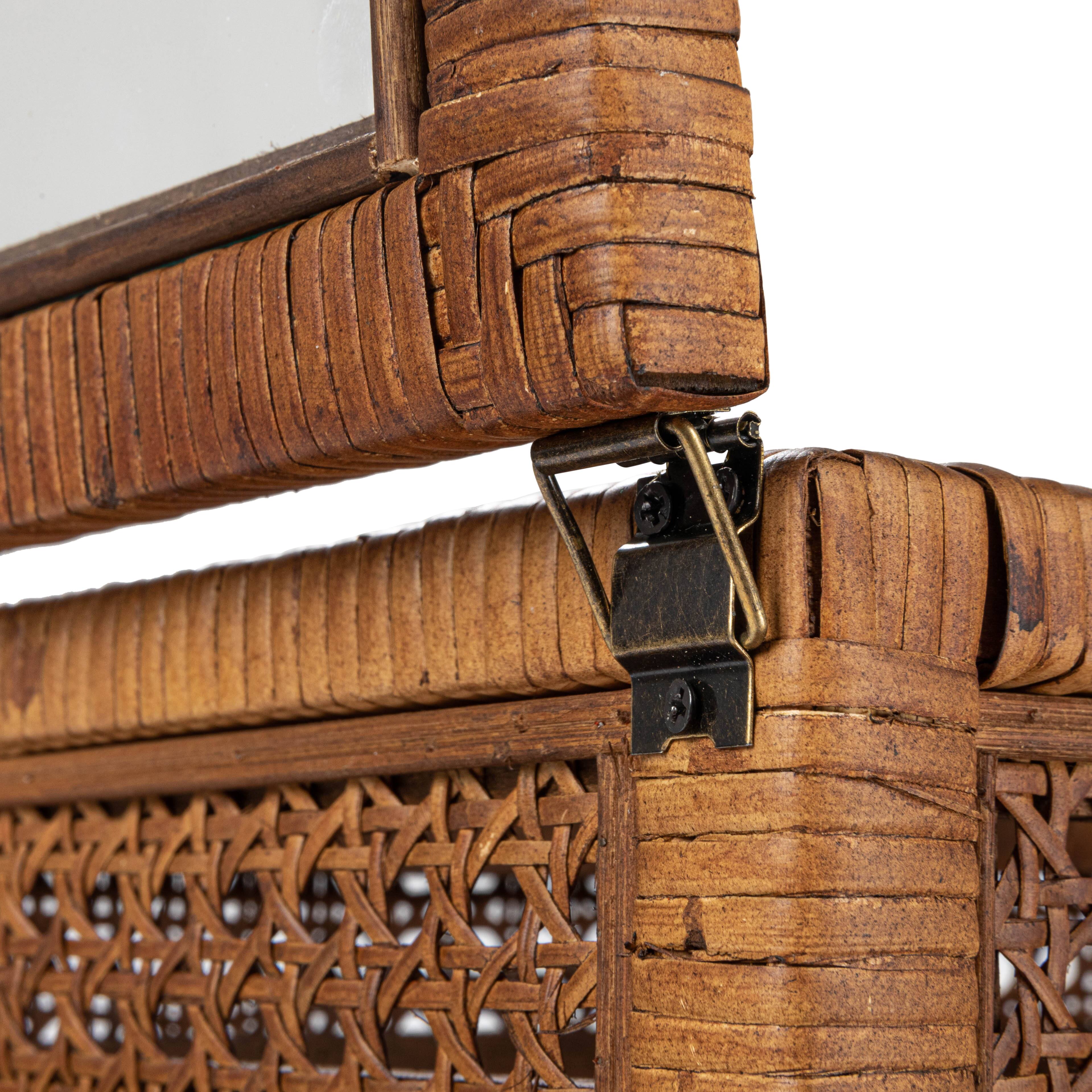 Hello Honey&#xAE; Dark Brown Modern Decorative Square Woven Rattan &#x26; Wood Display Box Set with Glass Top