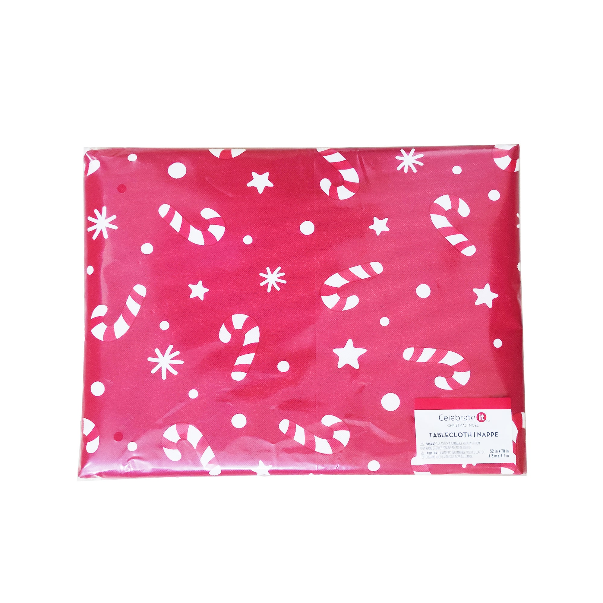 52&#x22; x 70&#x22; Candy Cane Tablecloth by Celebrate It&#x2122;