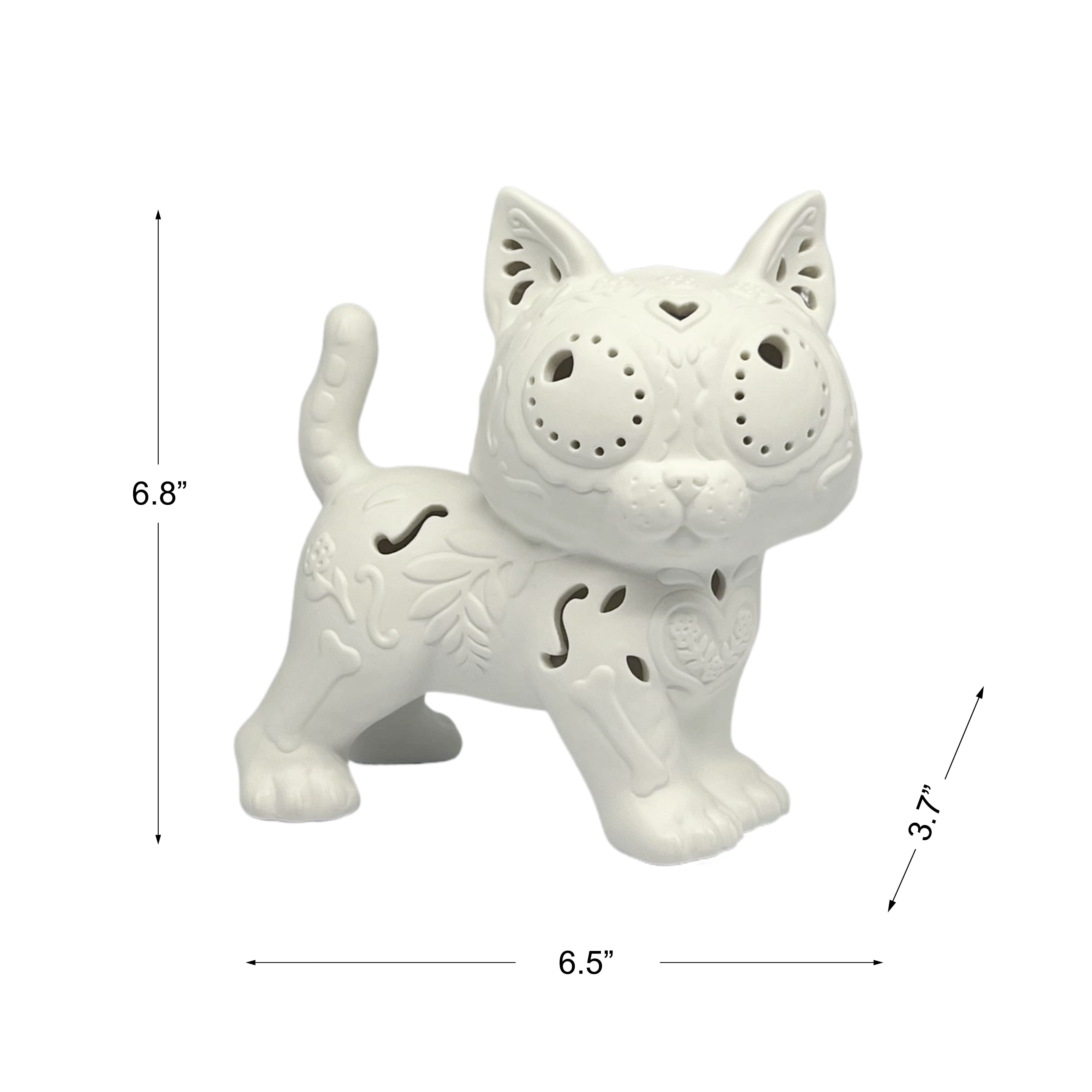 6.75" DIY LED Cat Ceramic Décor by Ashland®