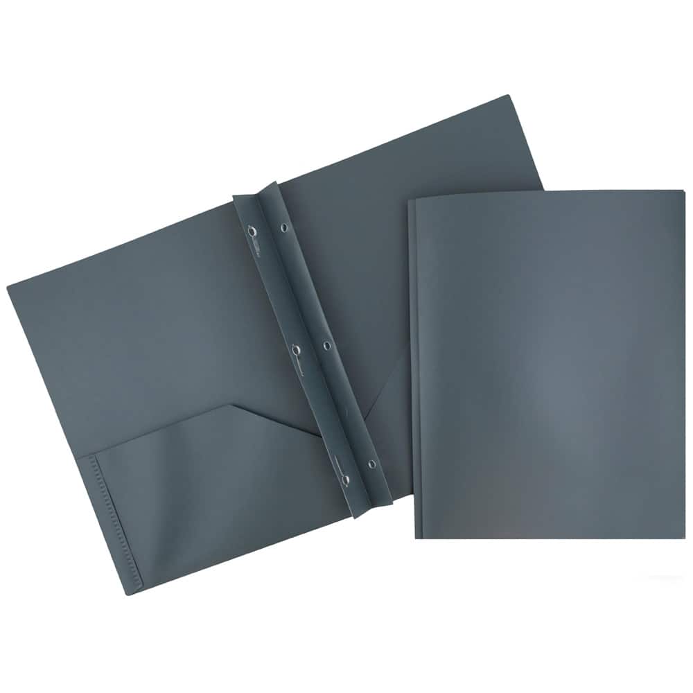 JAM Paper 9.5&#x22; x 11&#x22; Plastic 2 Pocket School POP Folders with Clasps, 6ct.
