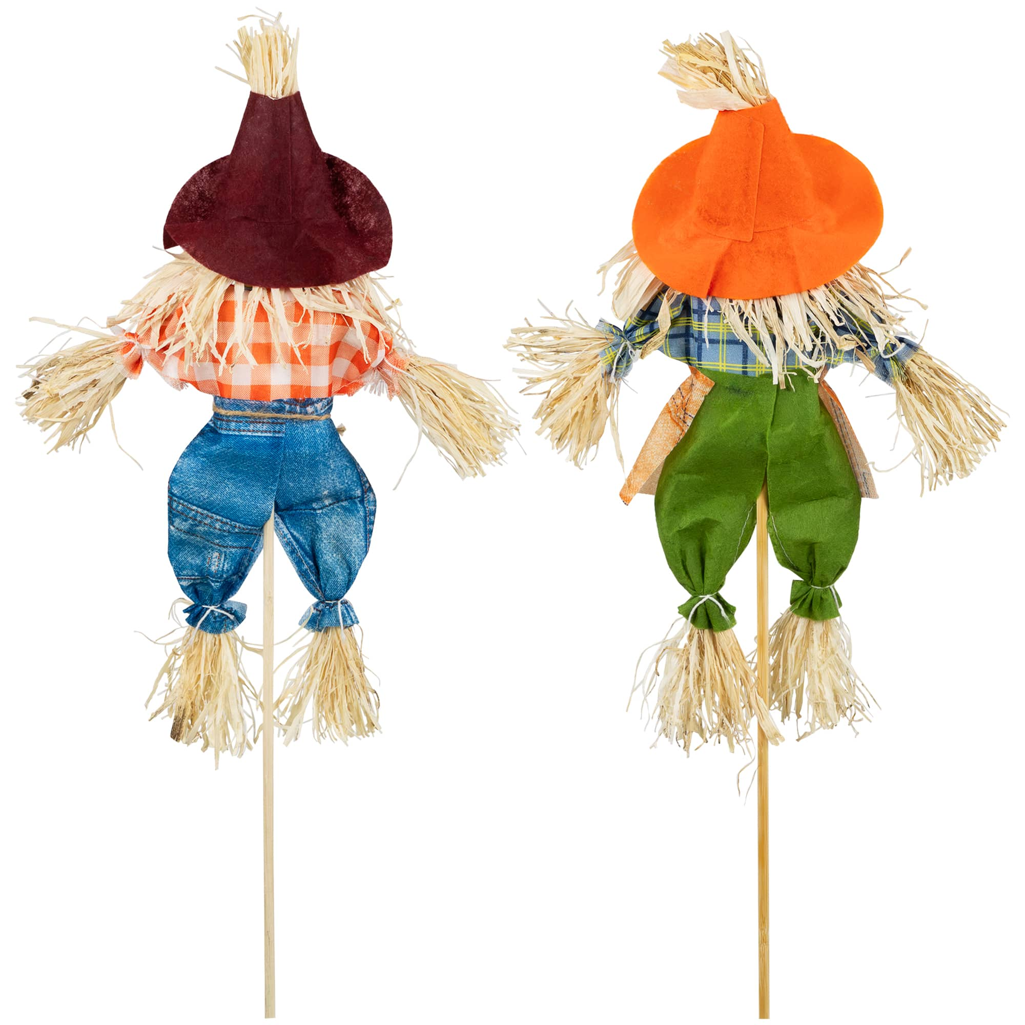 18&#x22; Boy &#x26; Girl Fall Harvest Scarecrow Picks