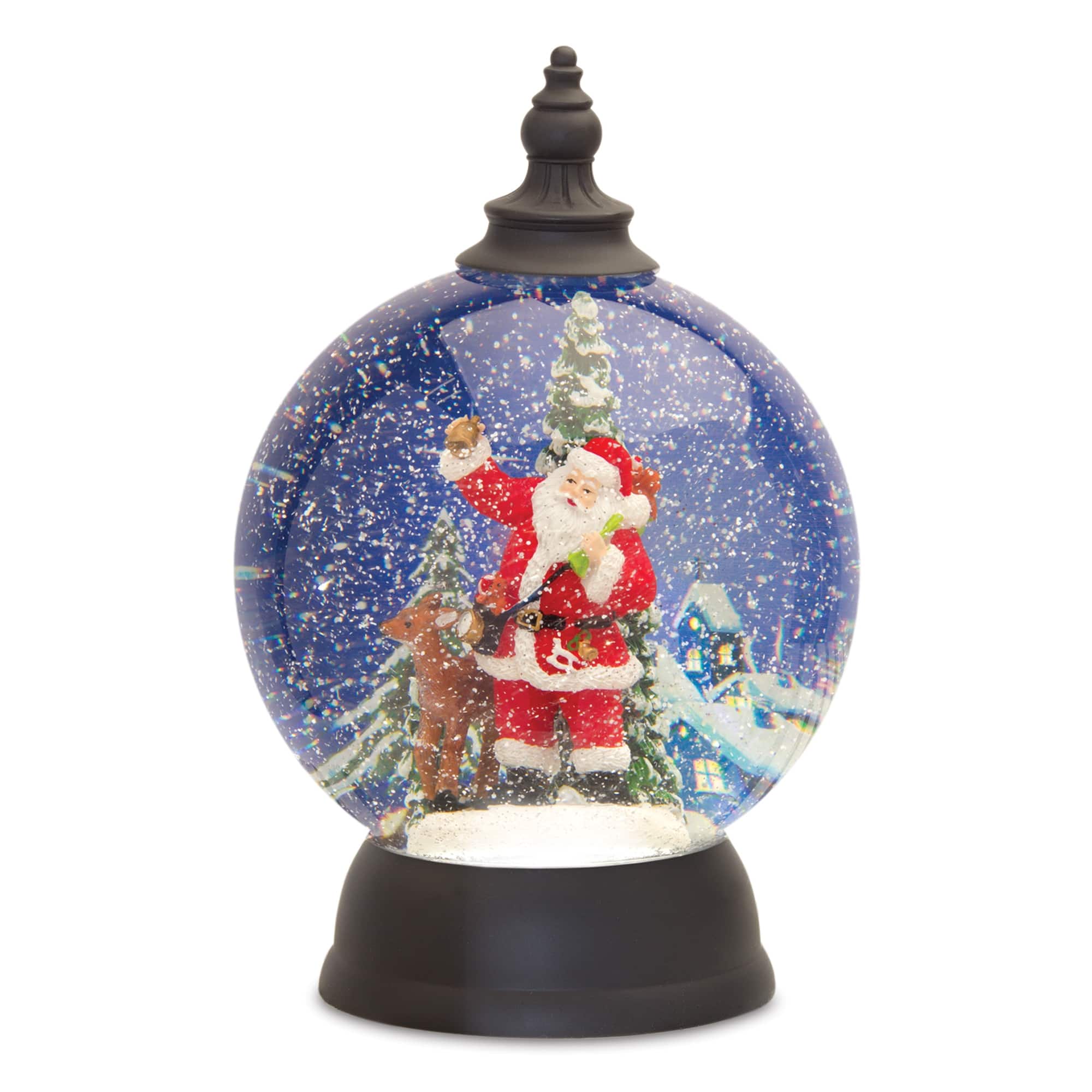 9.25&#x22; Santa in Sleigh Scene Snow Globe