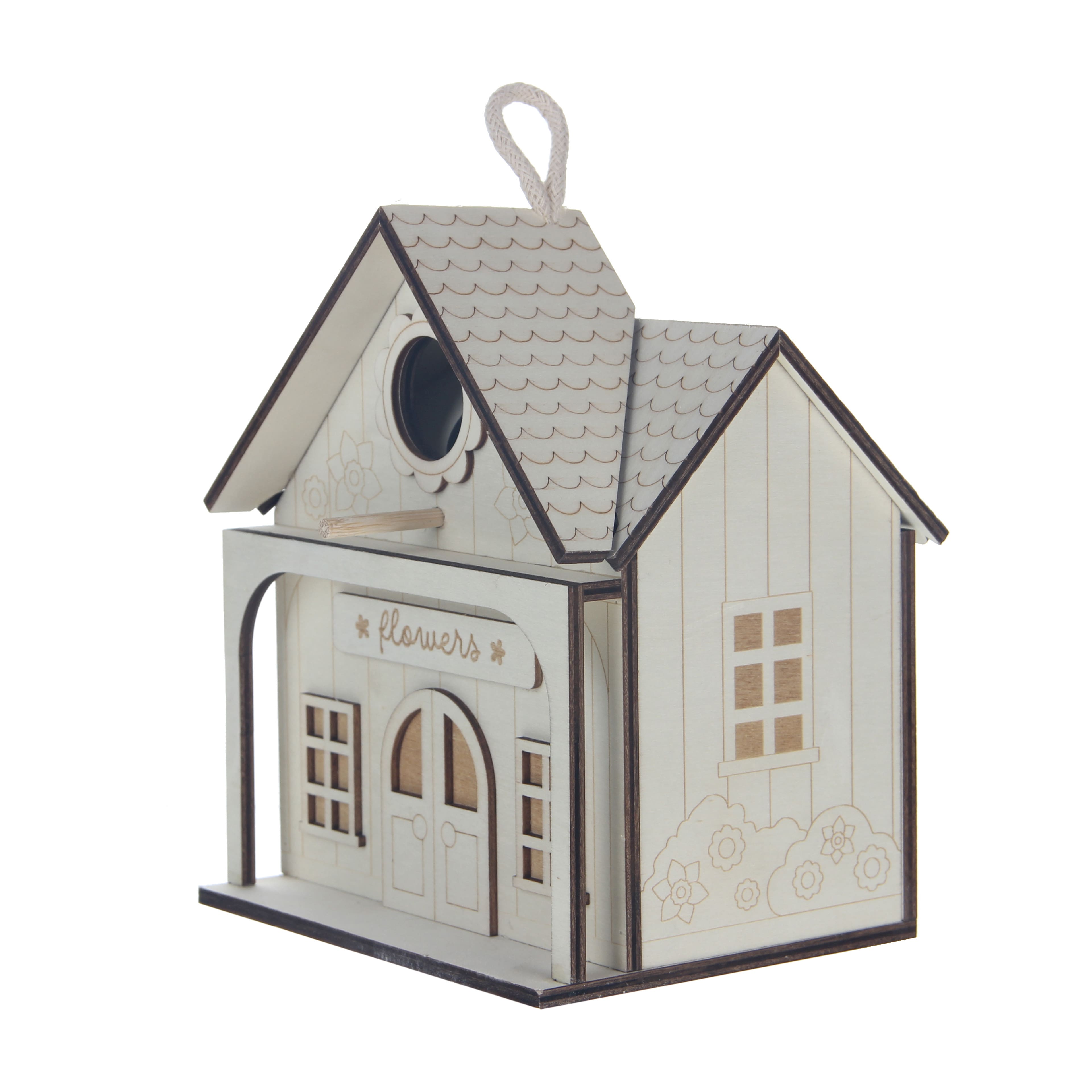 7&#x22; DIY Flower Shop Plywood Birdhouse by Make Market&#xAE;