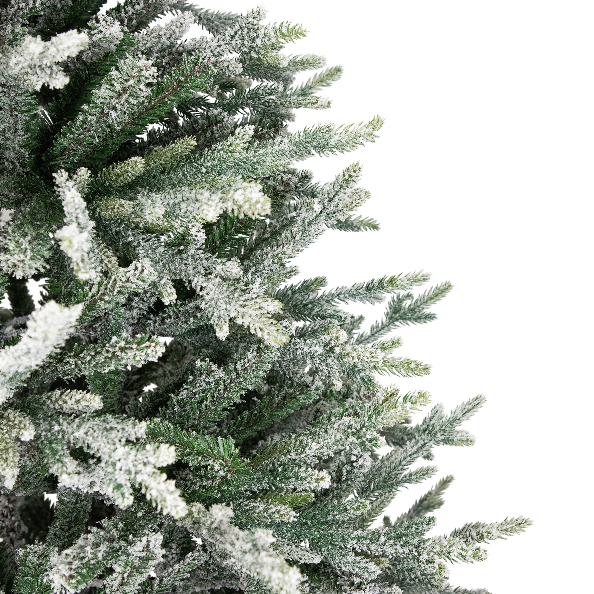 6.5ft. Unlit Real Touch™ Flocked Snowcap Grove Fir Medium Artificial Christmas Tree