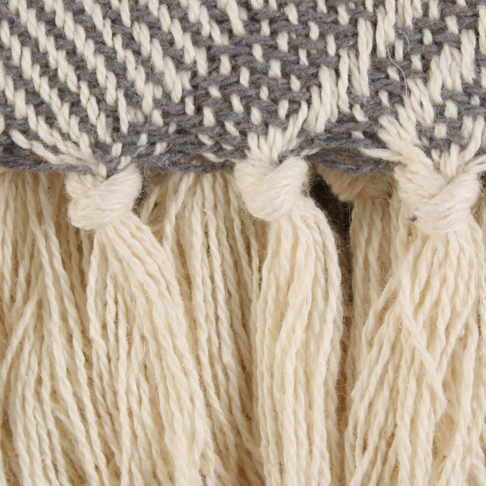 DII&#xAE; Gray Basket Weave Woven Throw