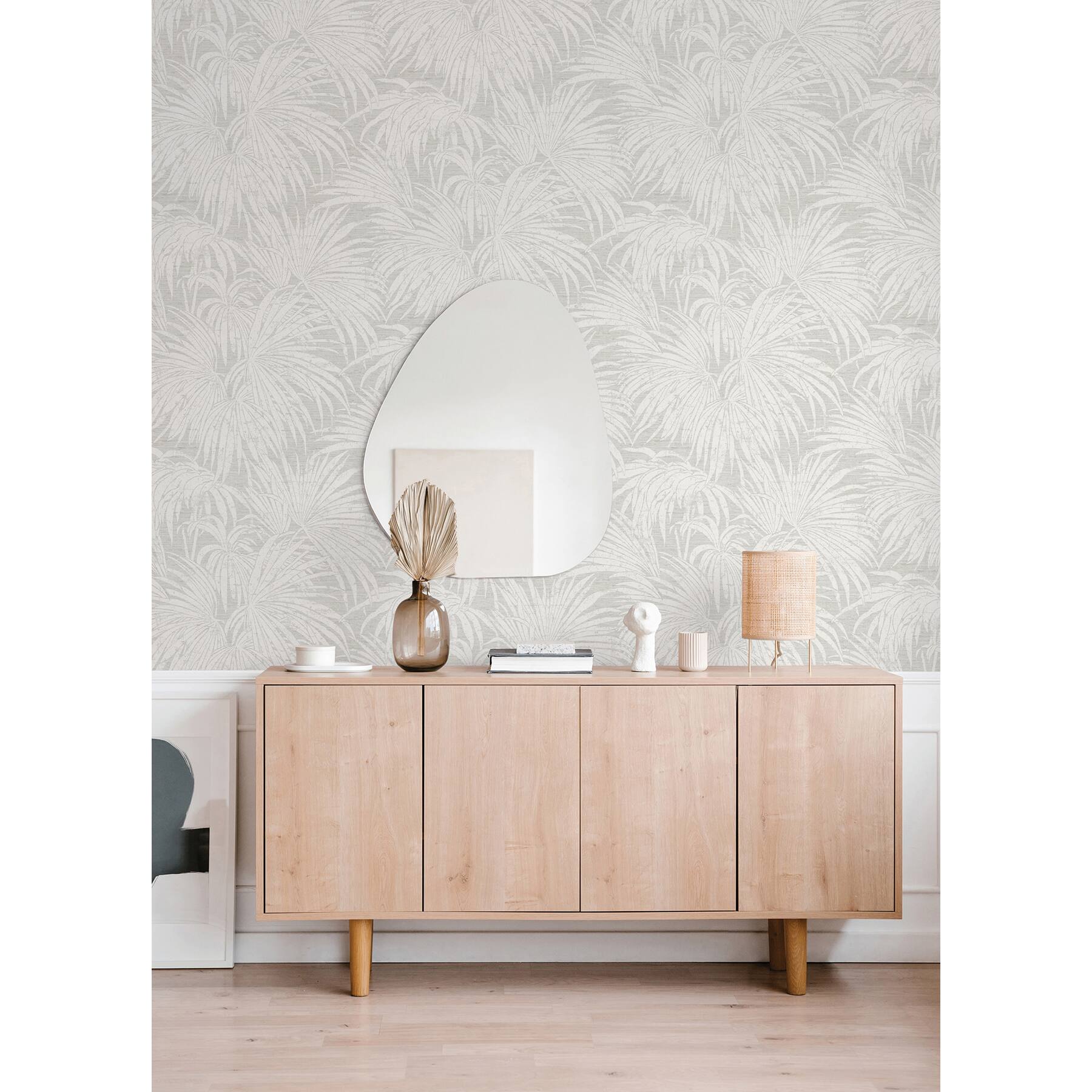 NuWallpaper Egypt Sherrod Neutral Cassava Palm Peel & Stick Wallpaper