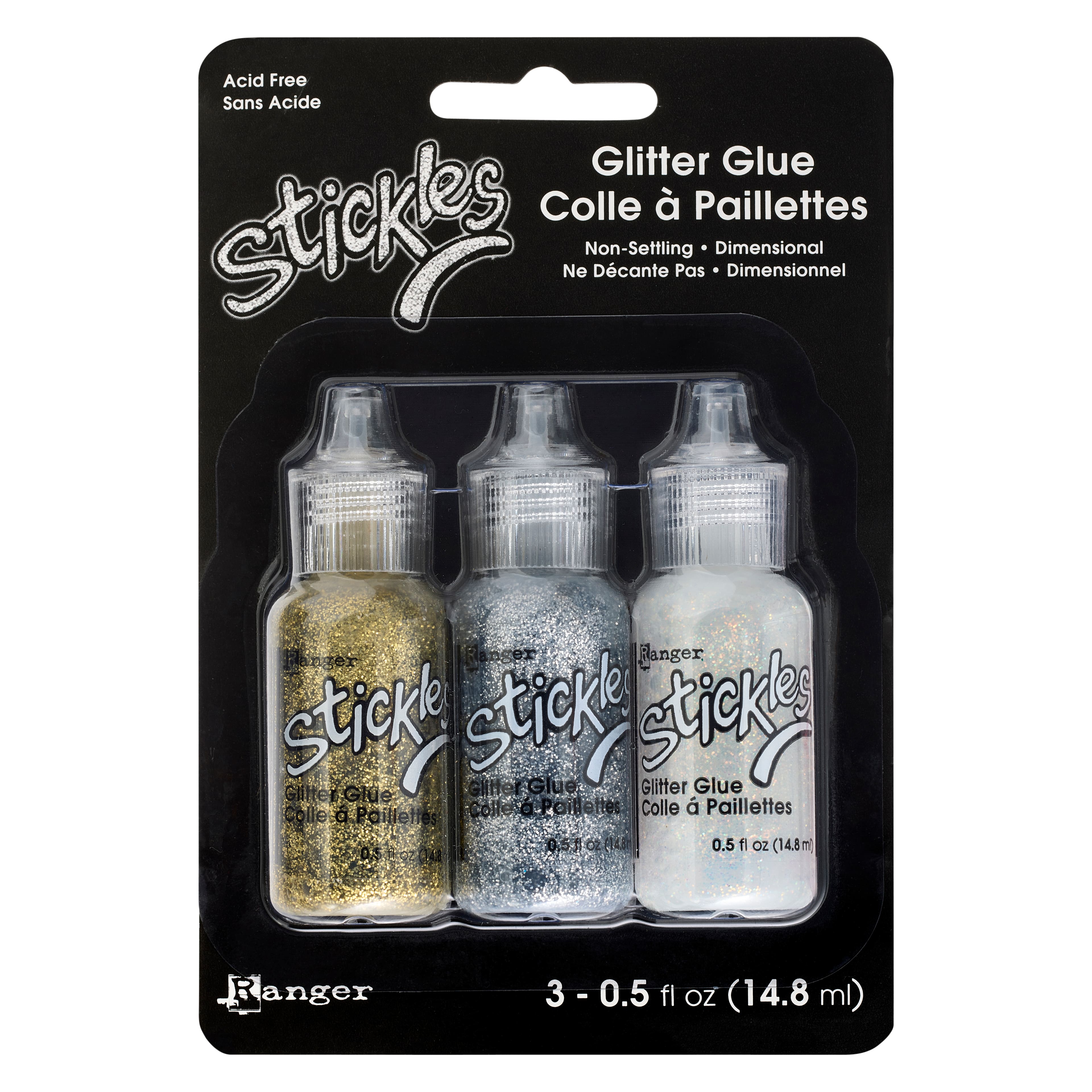Set of 5 STICKLES Glitter Glue Holiday Gift Set for Paper Crafts & Card making 
