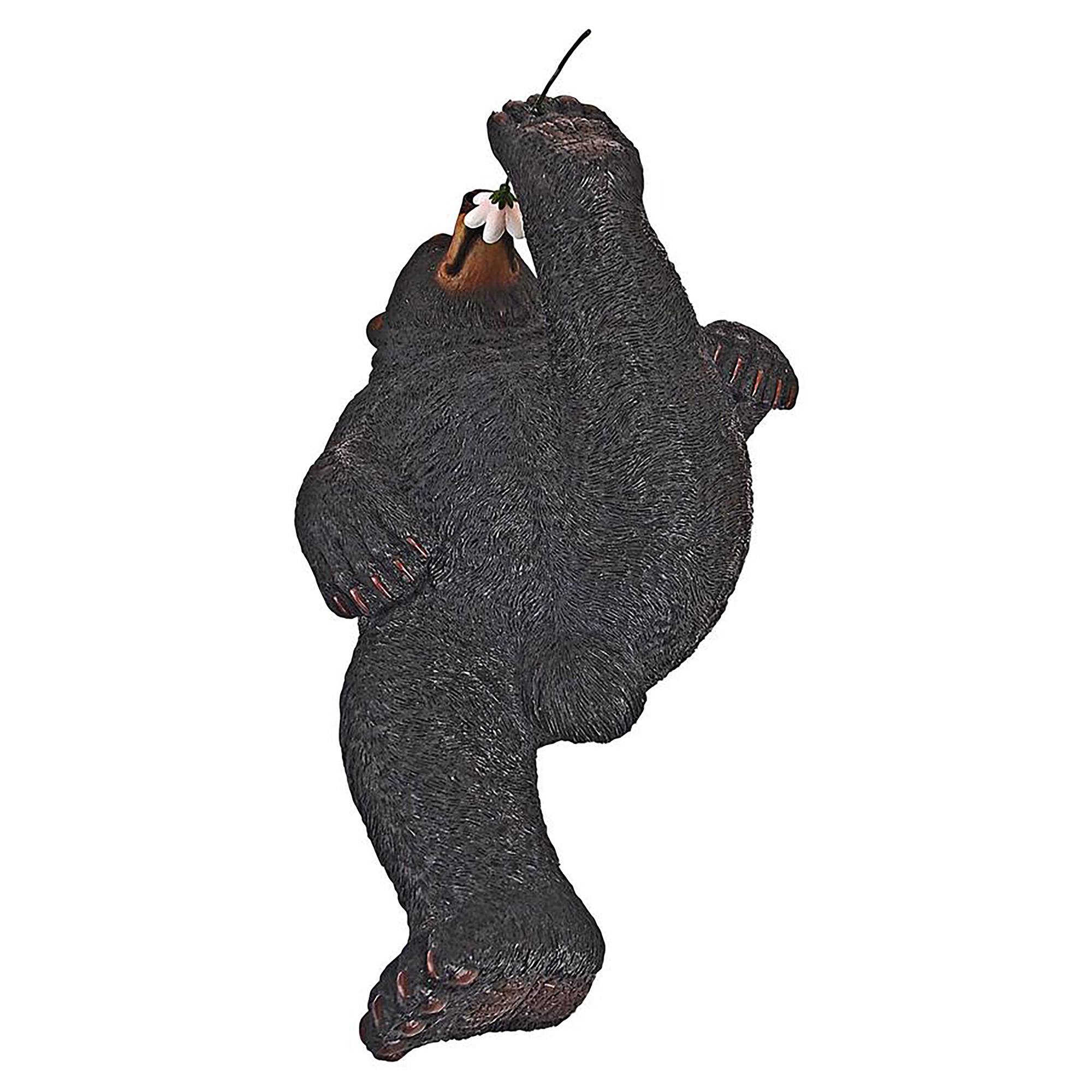 Design Toscano 10&#x22; Tall Smell the Flowers Garden Bear Statue