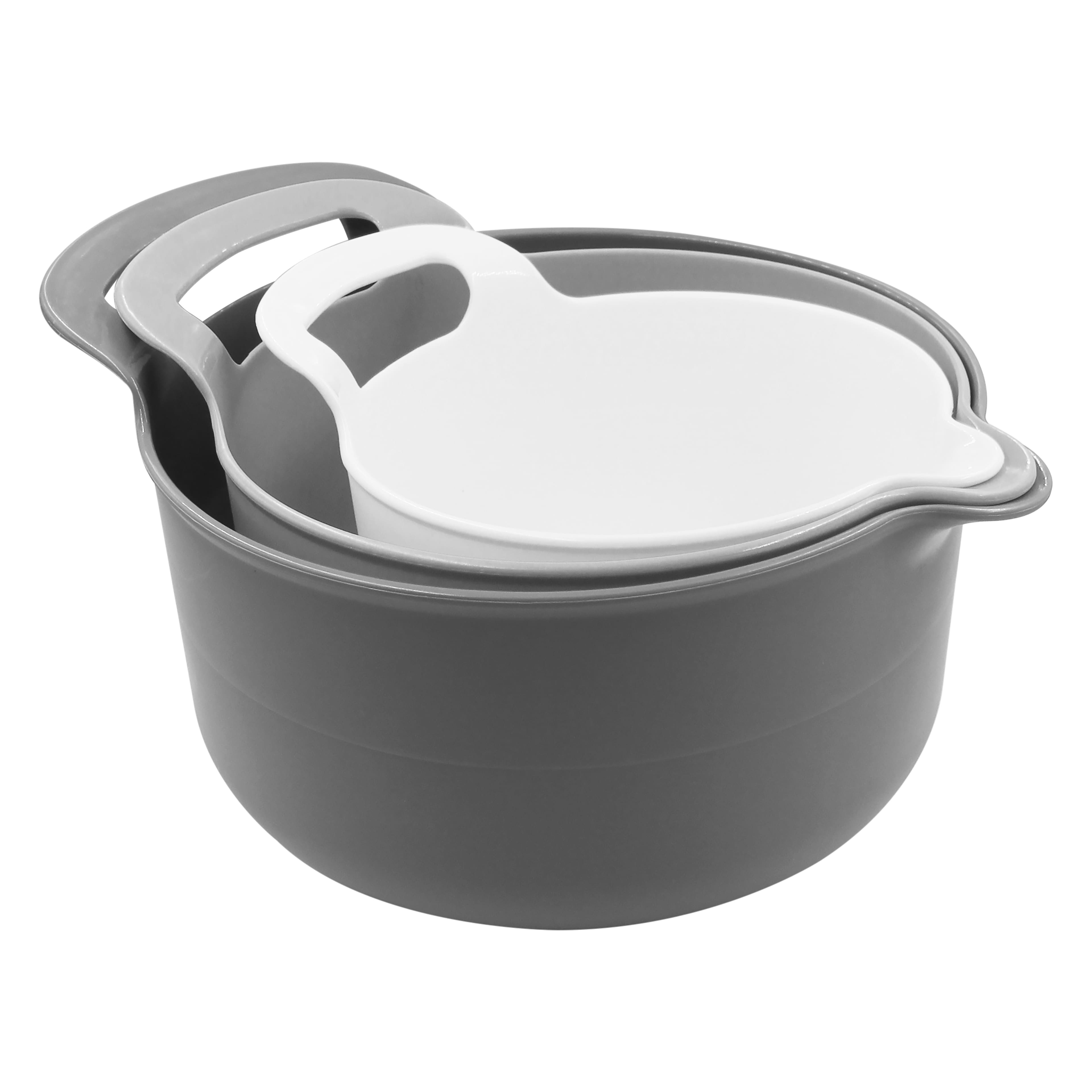 Grey & White Mixing Bowl Set by Makery™