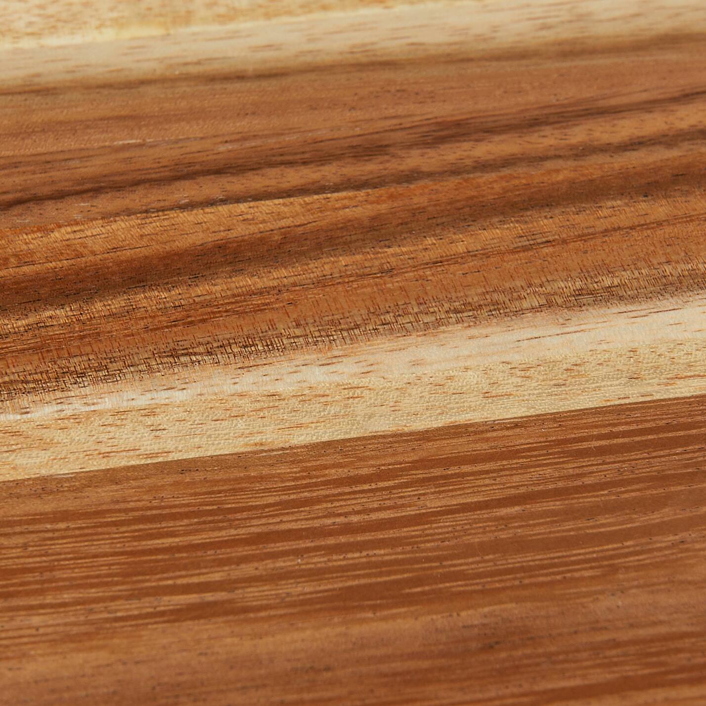 Hello Honey® 16" Natural Modern Round Wood Cutting or Charcuterie Board with Handle