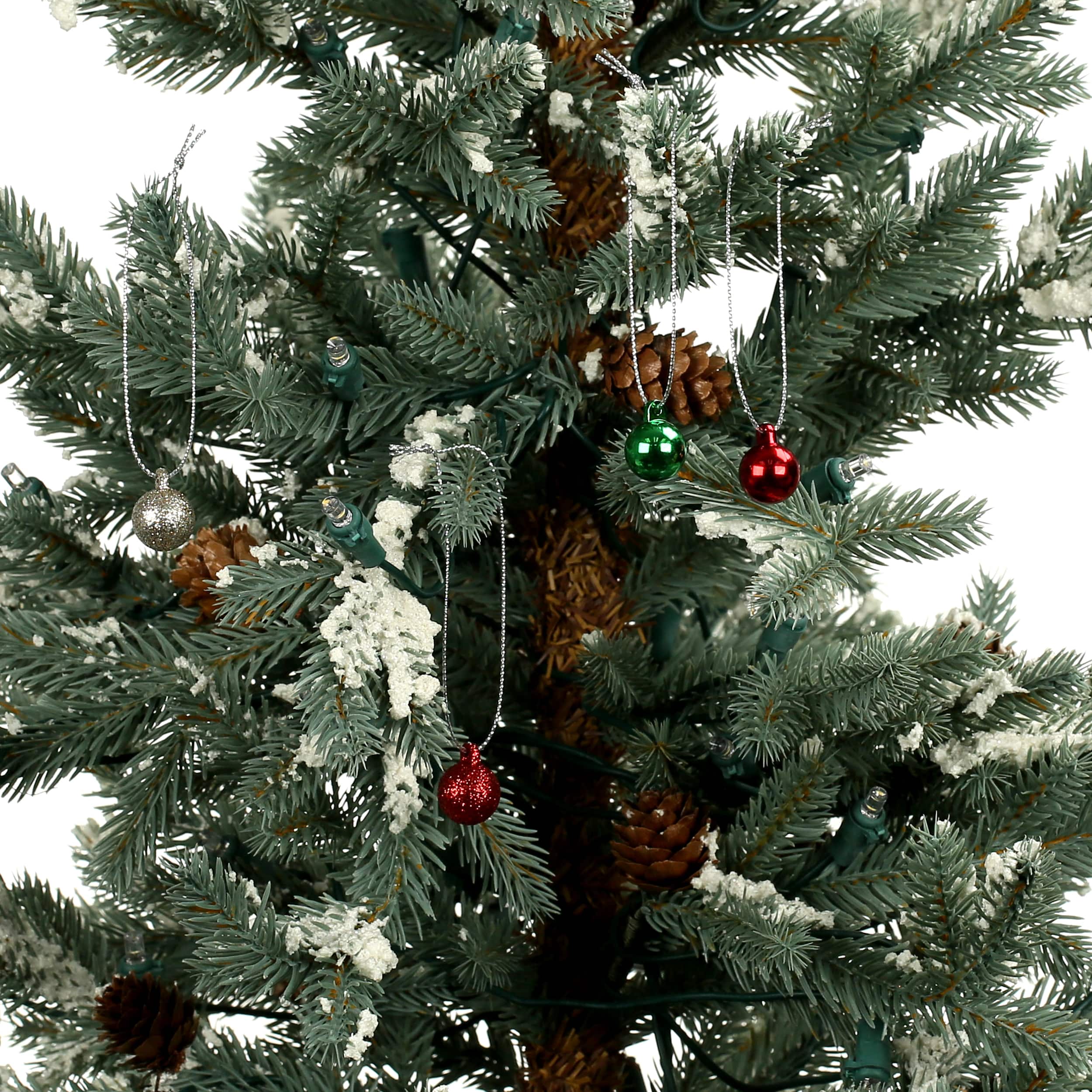 16 Pack 15mm Mini Red, Green &#x26; Gold Ball Ornaments by Ashland&#xAE;