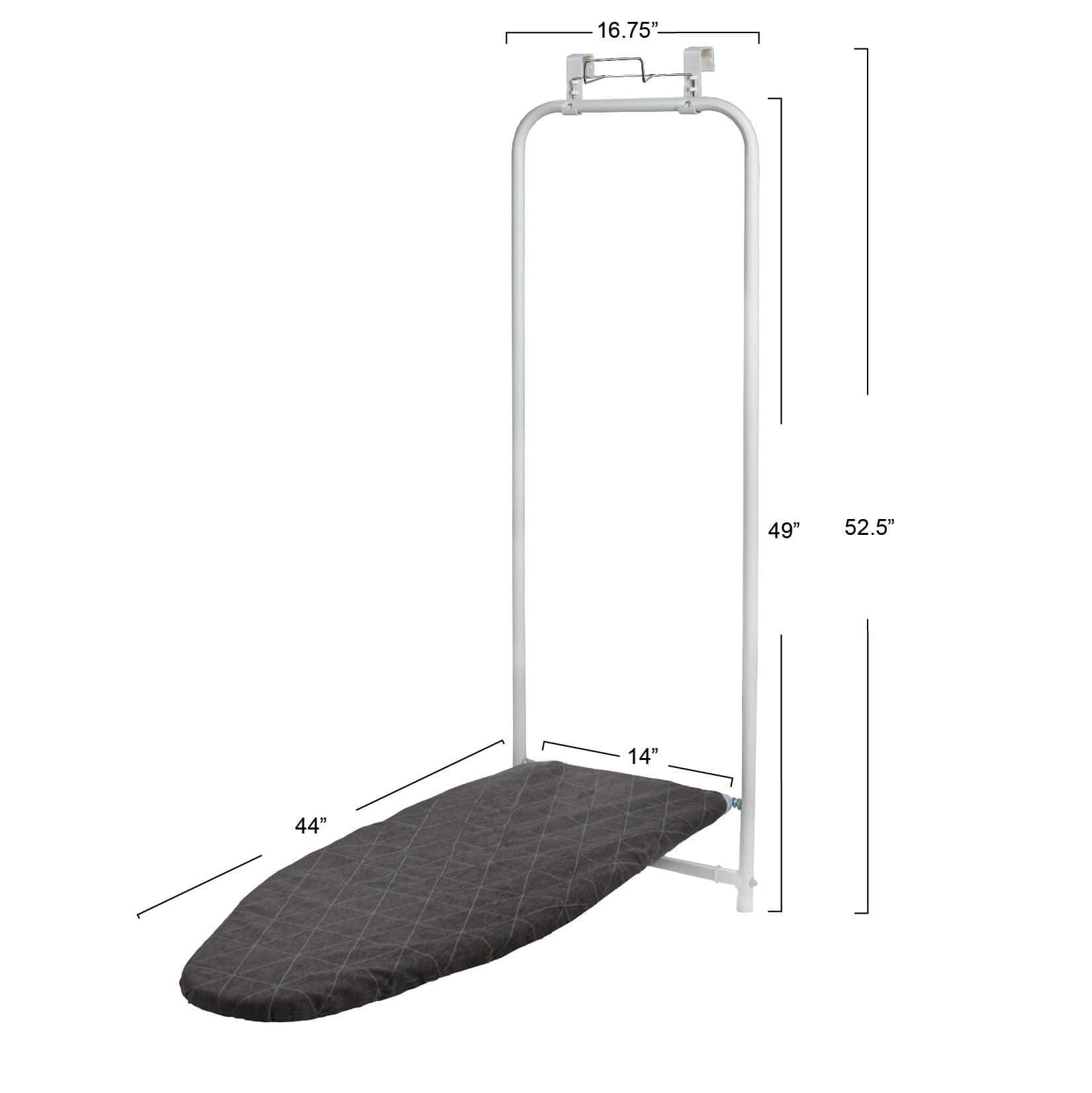 Household Essentials Charcoal & White Over the Door Ironing Board