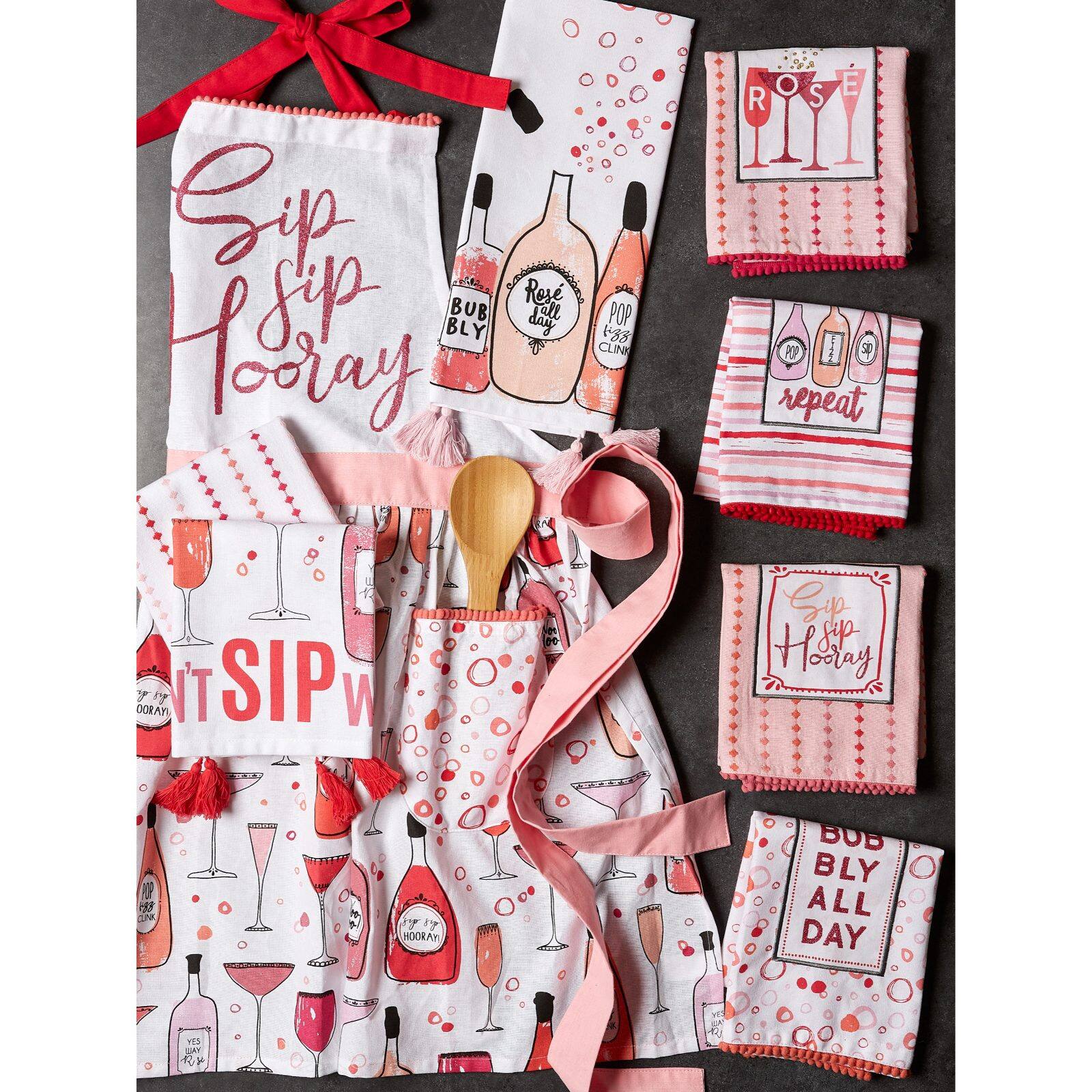 DII® Pop Fizz Home Collection Sip Sip Hooray Apron