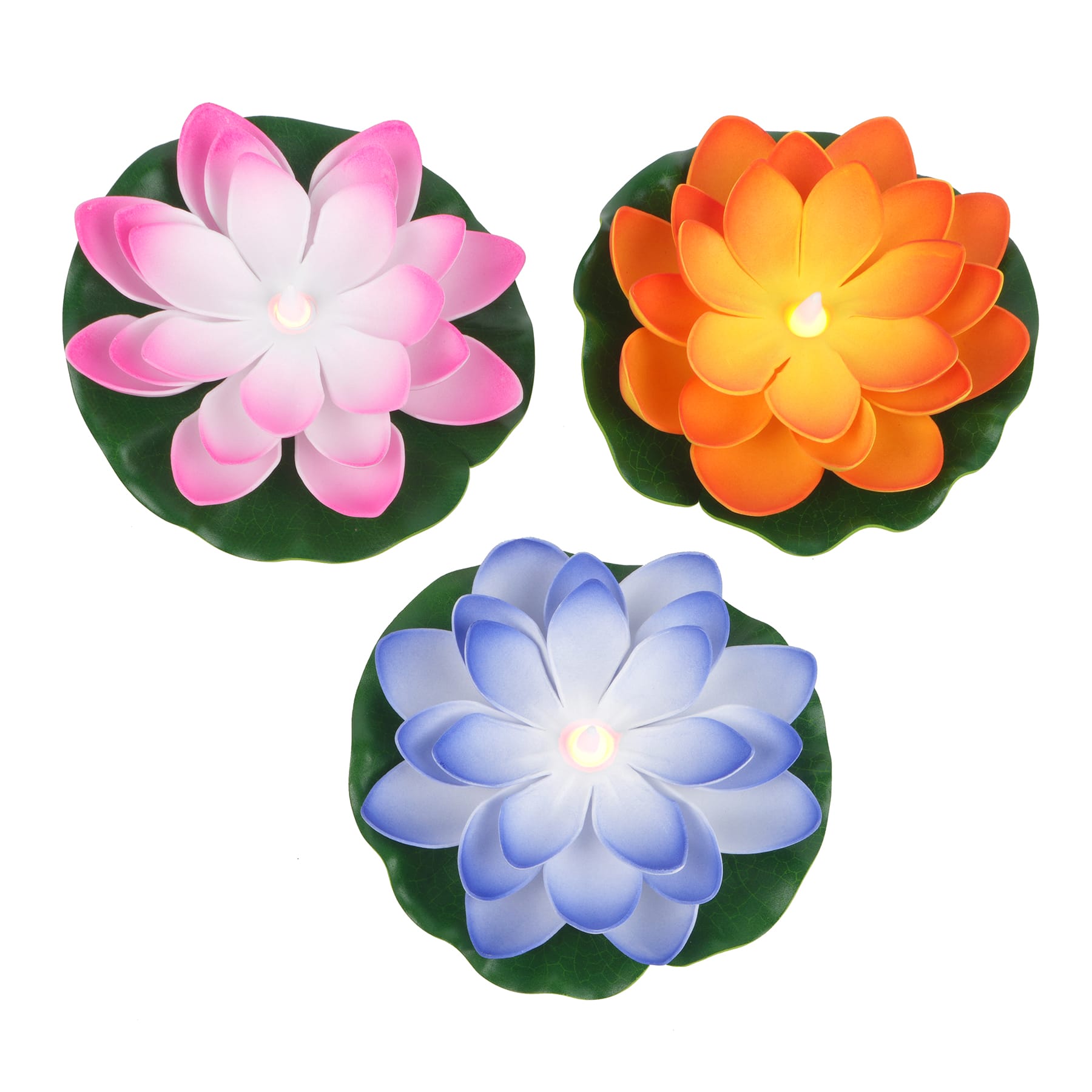 5.75&#x22; Floating LED Lotus Lights, 3ct. by Ashland&#xAE;