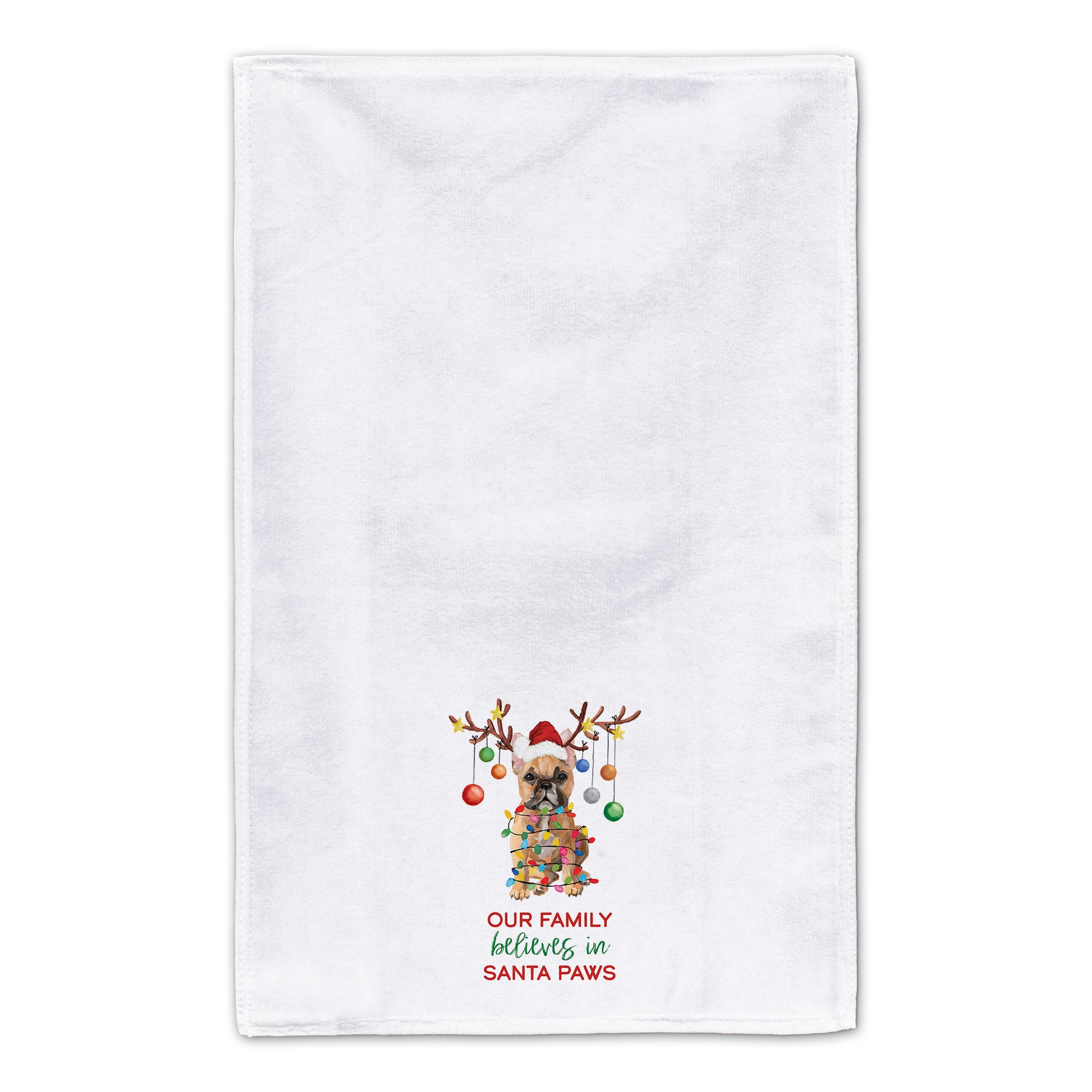 Frenchie Christmas Tree Tea Towel, 2ct.