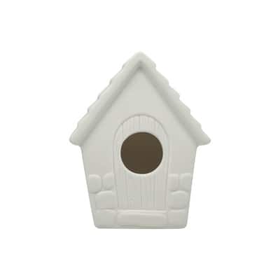 6" Ceramic Cottage Birdhouse by Make Market® image