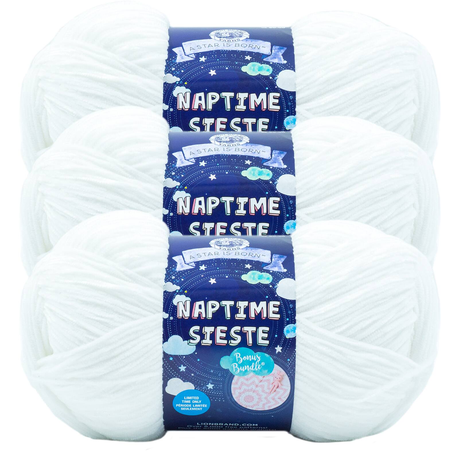 3 Pack Lion Brand&#xAE; Naptime Bonus Bundle Yarn