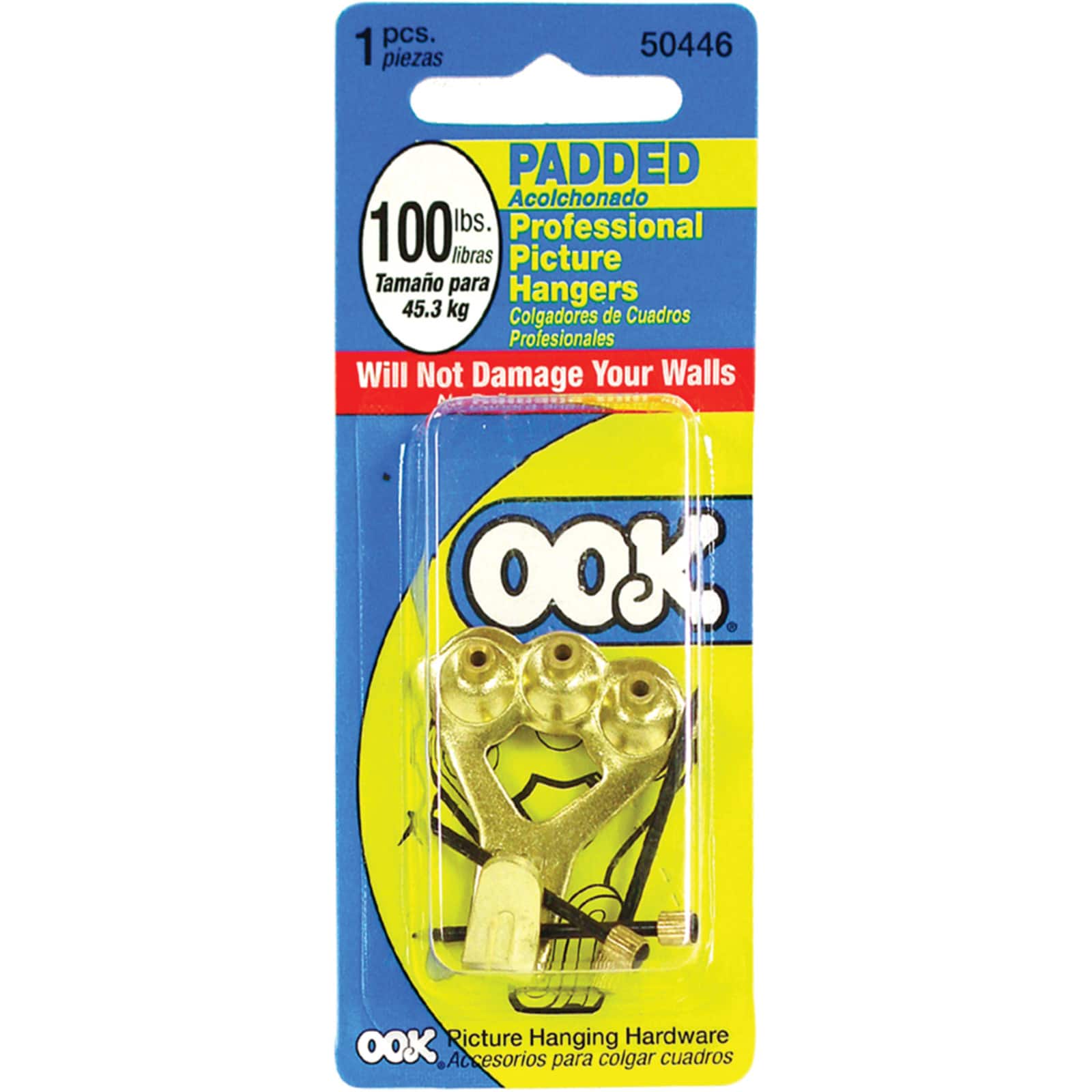 Ook&#xAE; Padded Classic Professional Picture Hanger, 100lb. Capacity