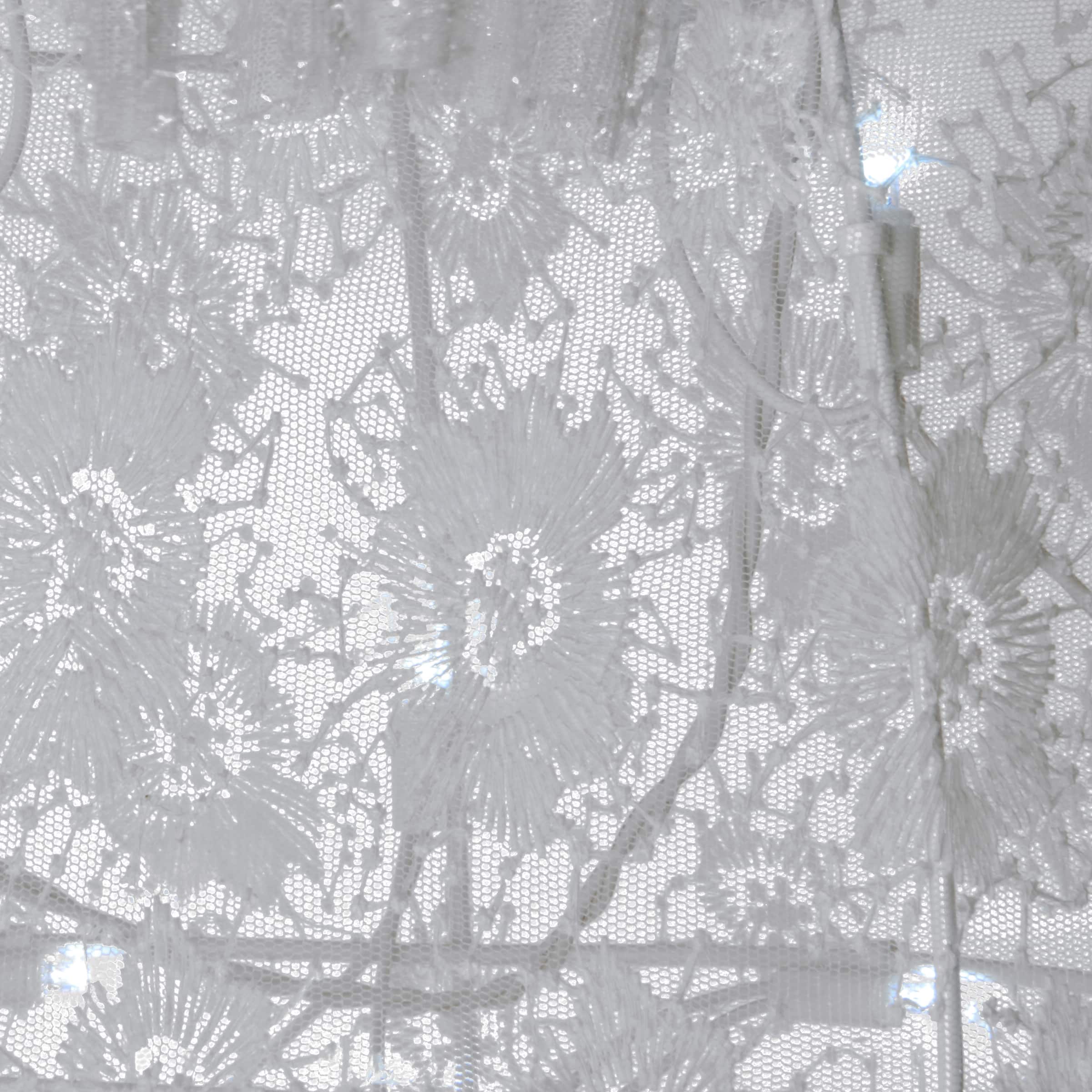 48" Fabric Snowman, White LED Lights