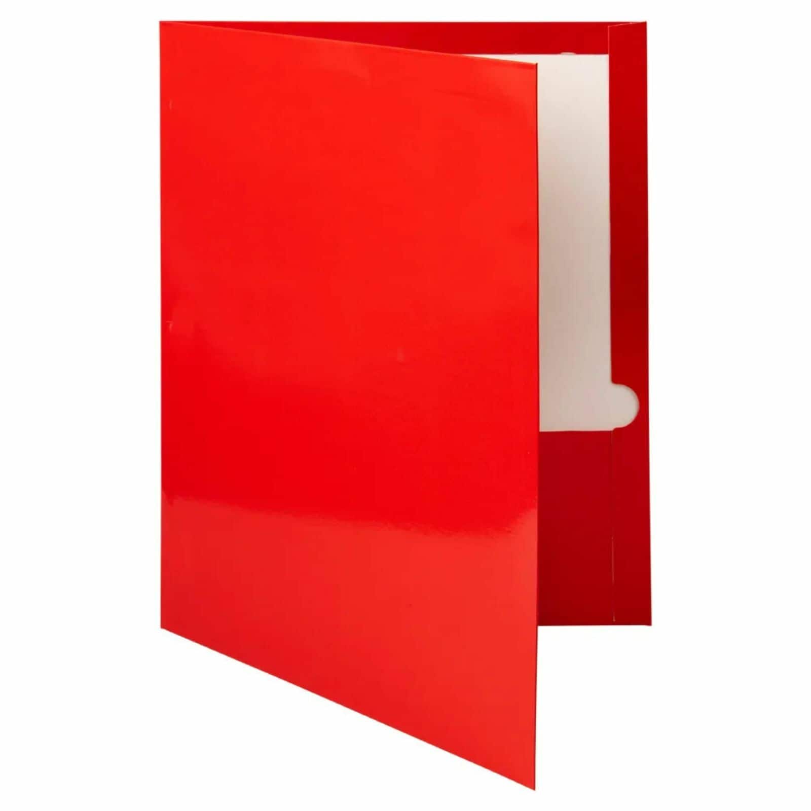 JAM Paper Glossy Two Pocket Folders, 12ct.