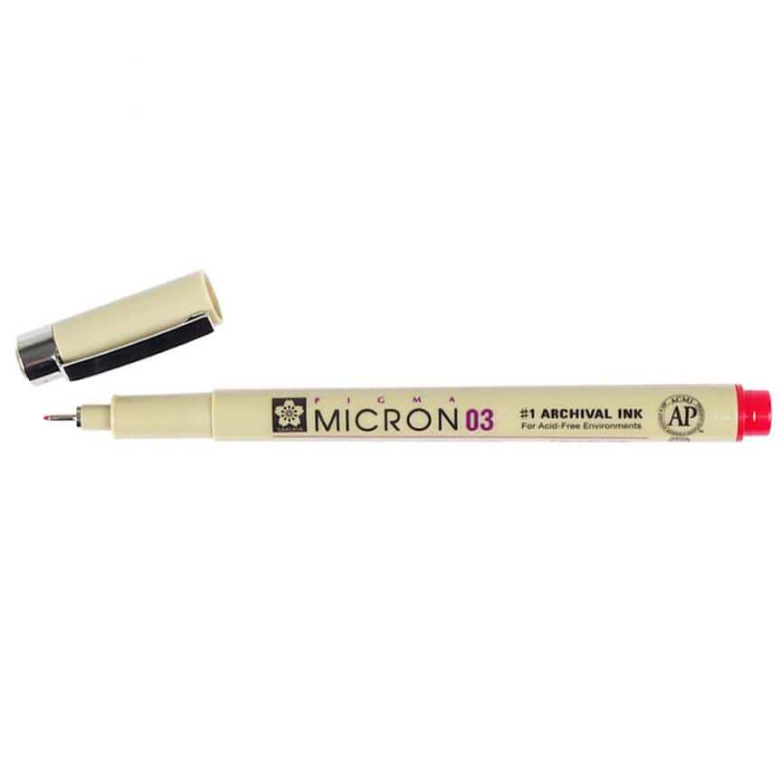 Pigma® Micron® Fine Line Black 6 Piece Pen Set