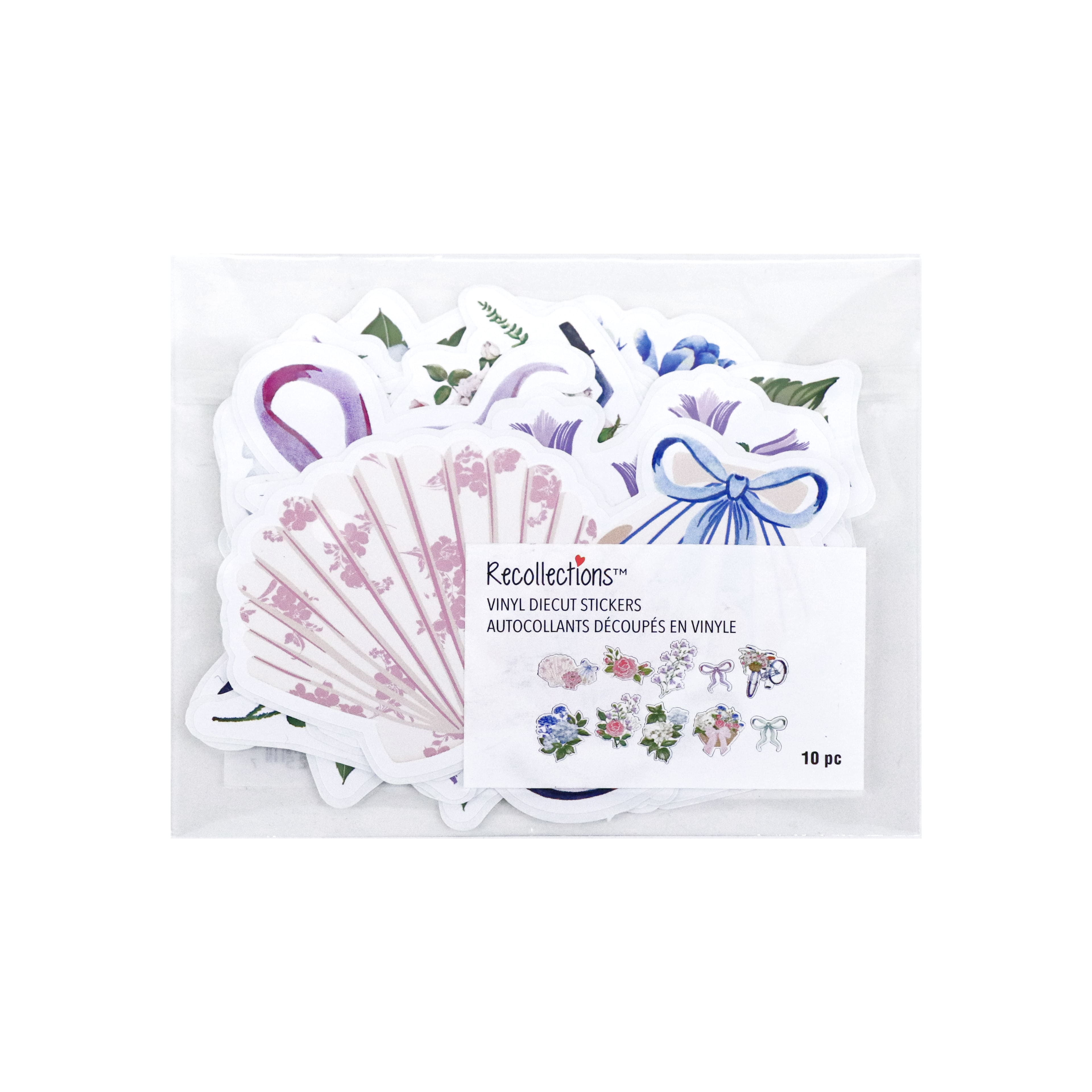 Assorted Romantic Vinyl Die Cut Stickers, 10pc. by Recollections™