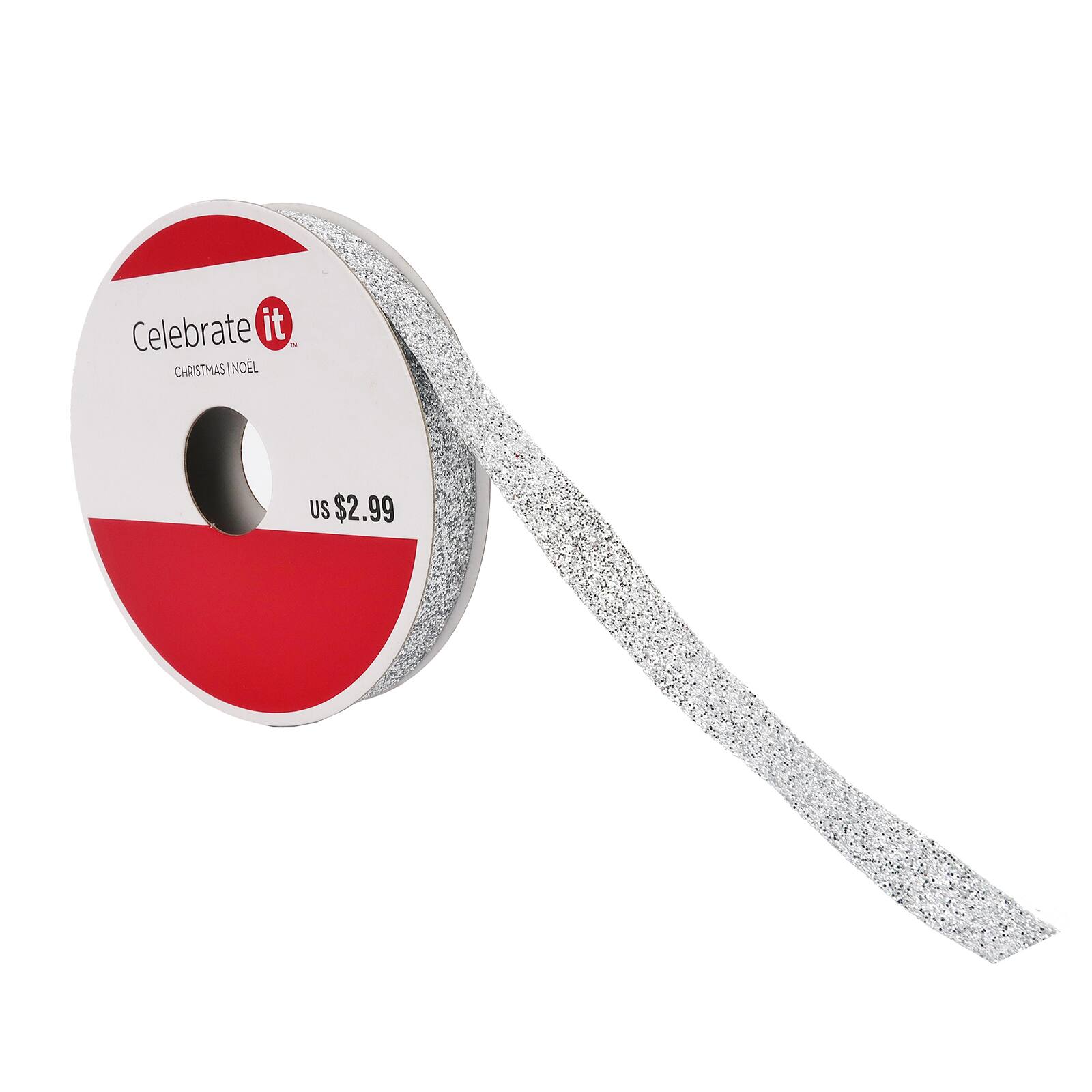 sheer silver ribbon
