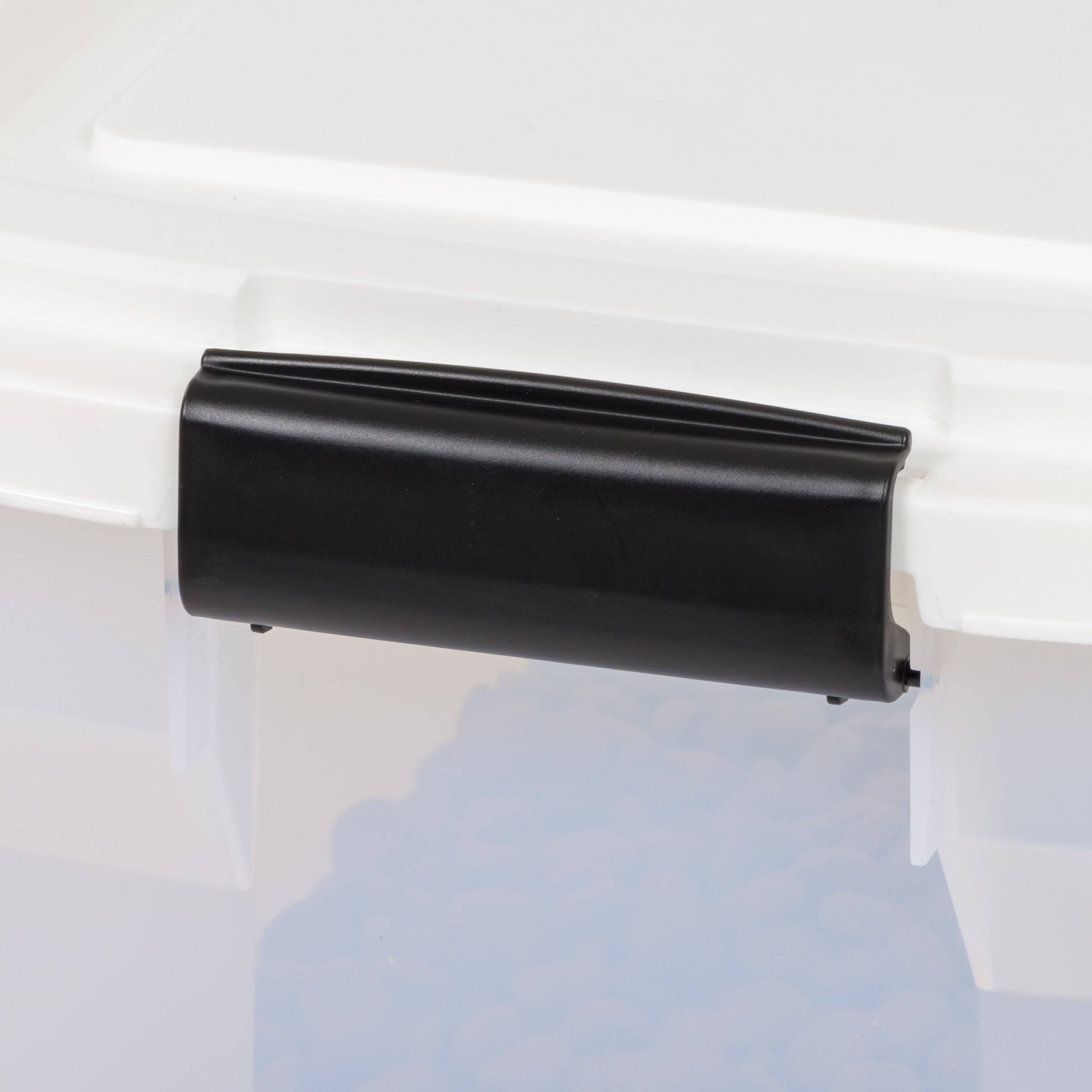 IRIS Clear, White, Black, Dark Gray 55qt. Food Container With Sealed Top & Scoop