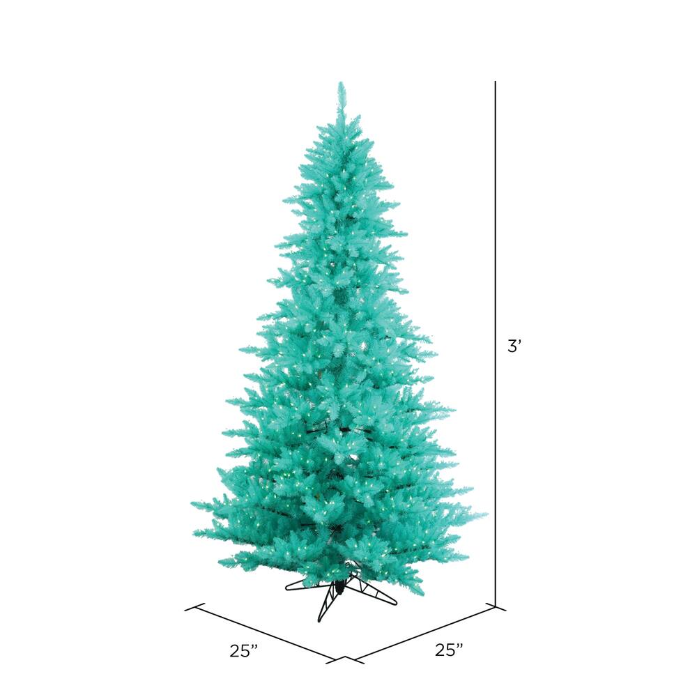 3ft. Pre-Lit Aqua Fir Artificial Christmas Tree, Aqua Lights