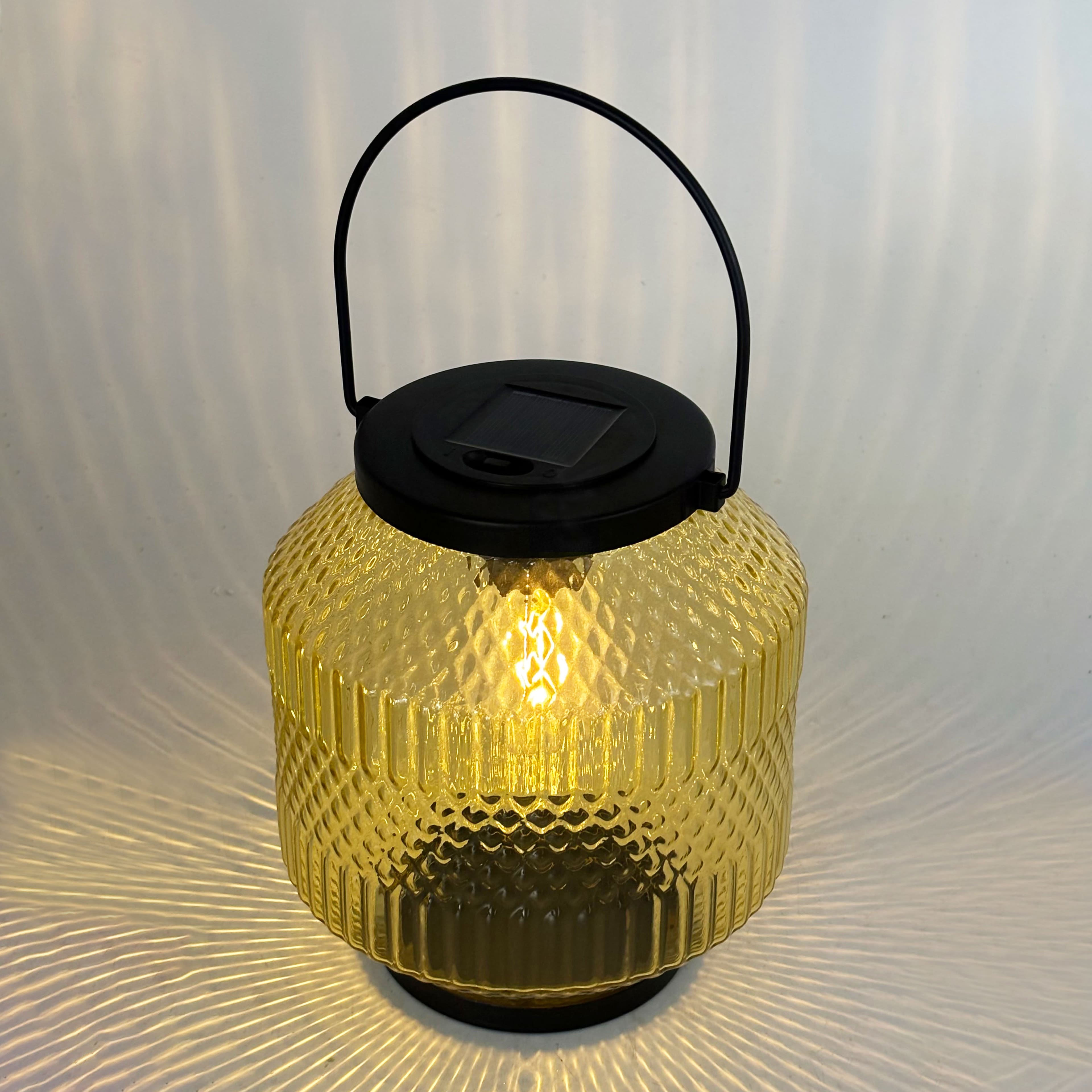 8.5" Solar Glass Lantern with Handle by Ashland®