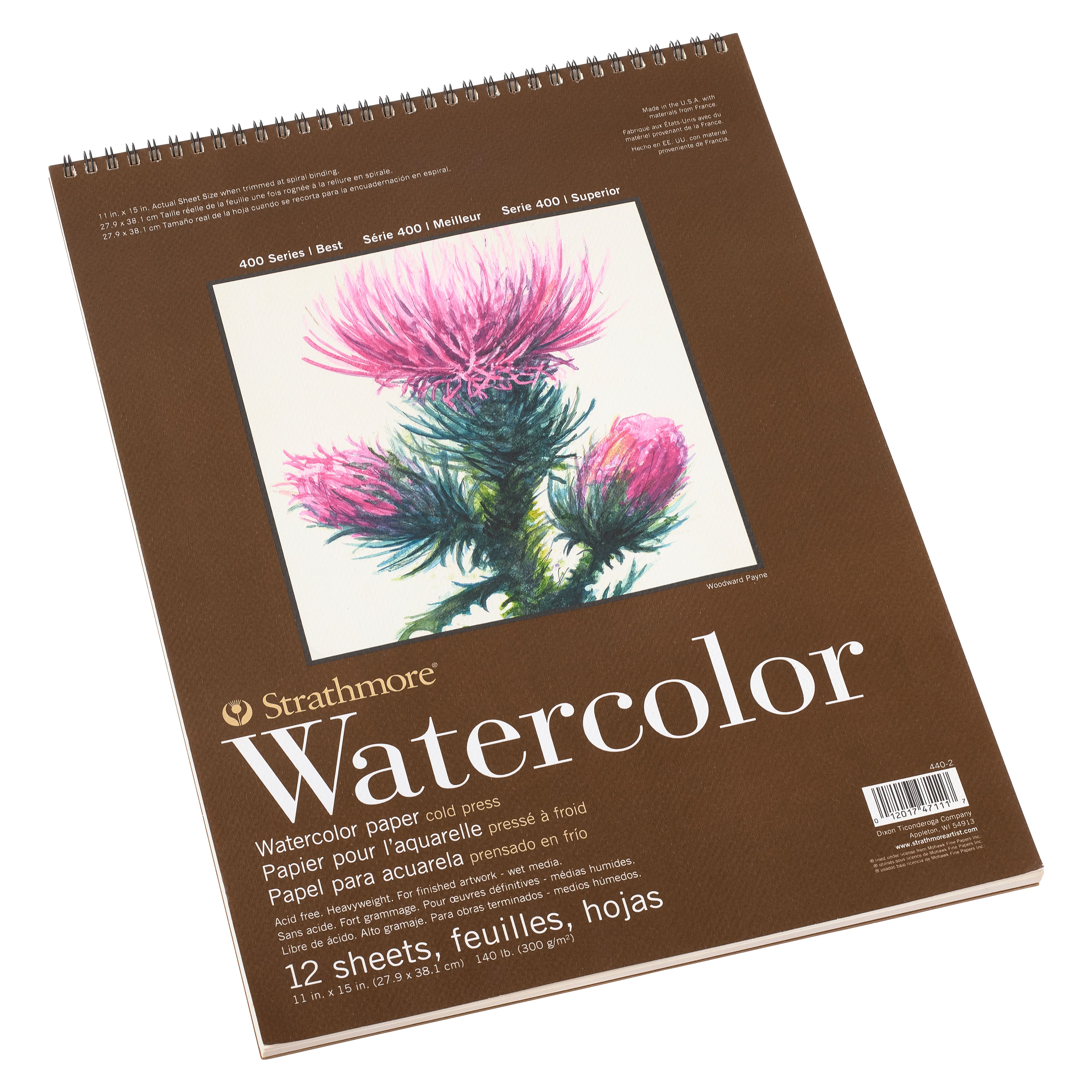 Strathmore 300 Series Watercolor Paper Pad 11x15